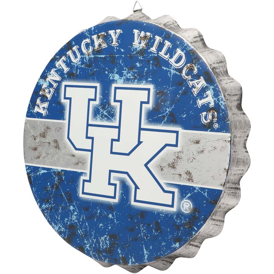 Metal Distressed Bottle Cap Sign-Kentucky Wildcats