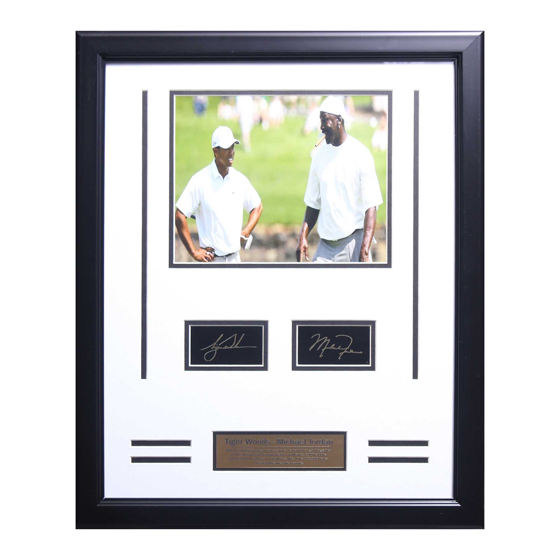 Tiger Woods and Michael Jordan Engraved Signature Frame