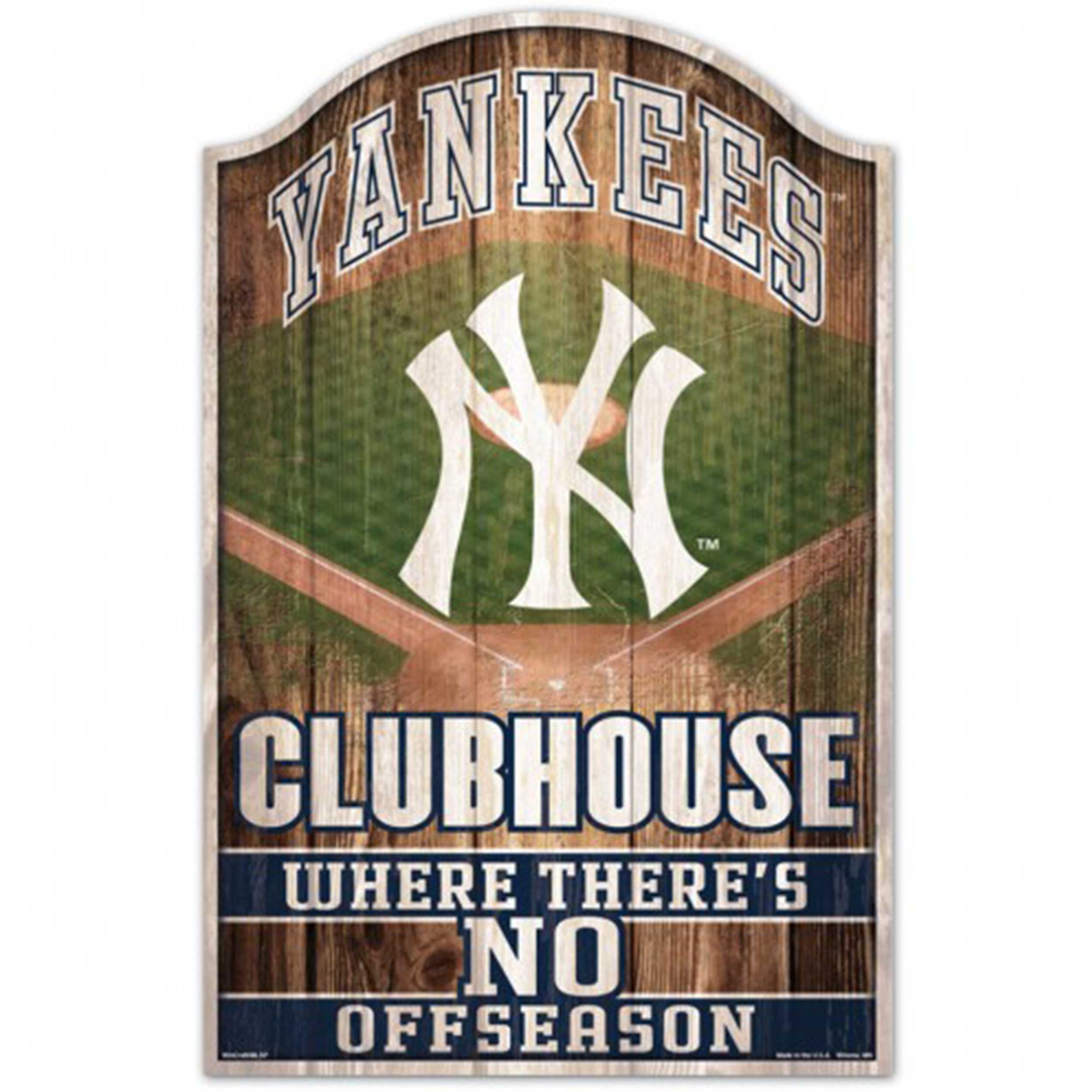 NEW YORK YANKEES FAN CAVE WOOD SIGN