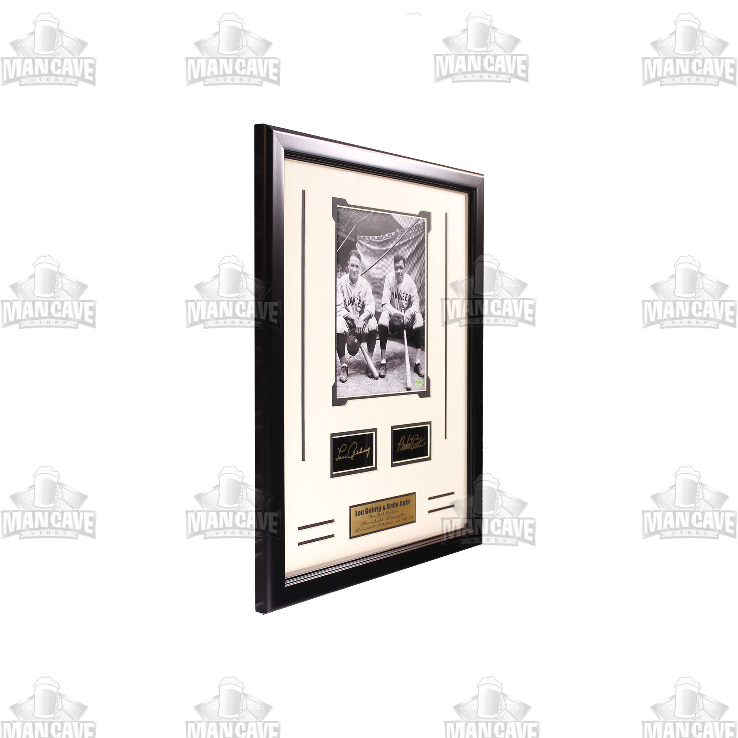 Lou Gehrig&Babe Ruth Engraved Signature Medium Frame