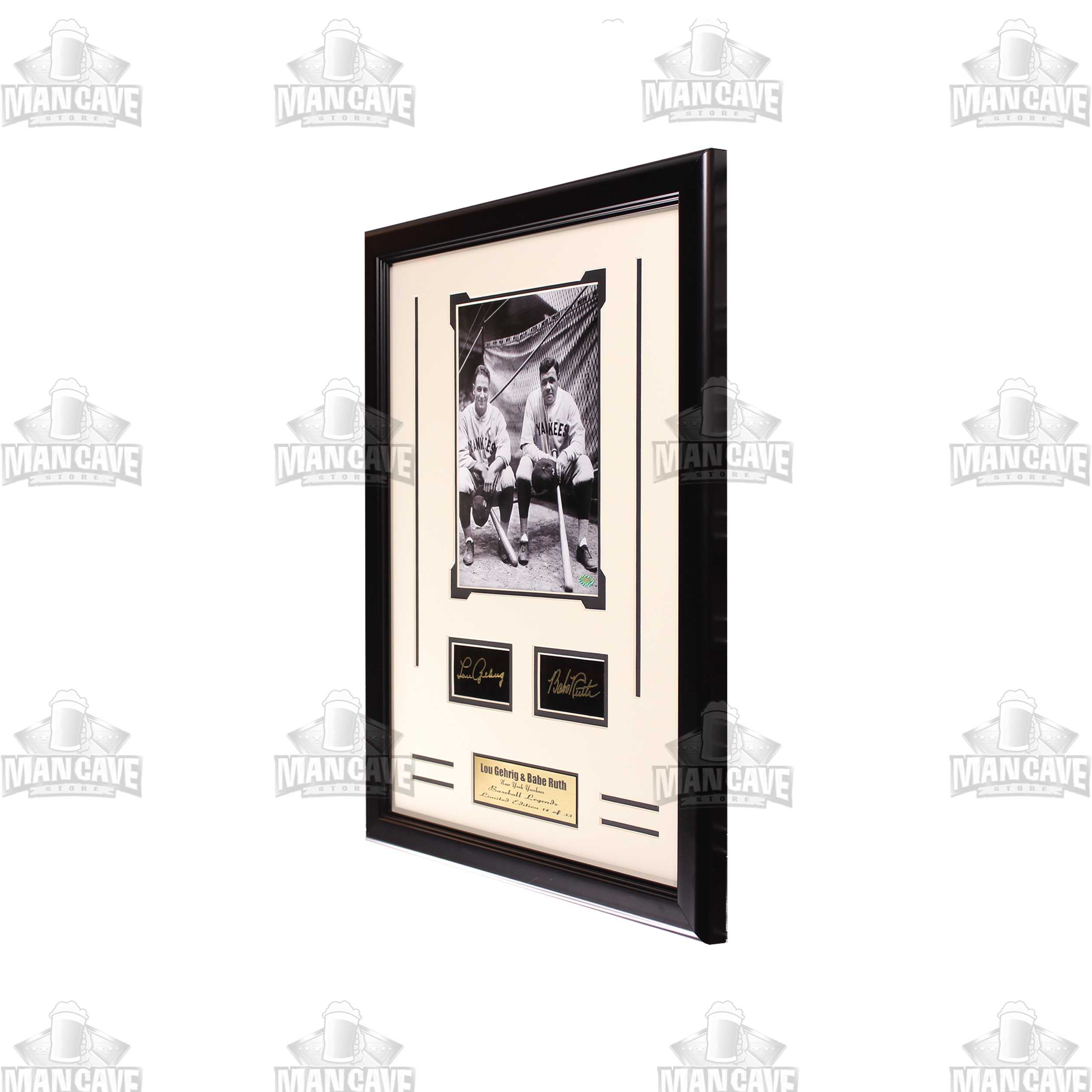 Lou Gehrig&Babe Ruth Engraved Signature Medium Frame