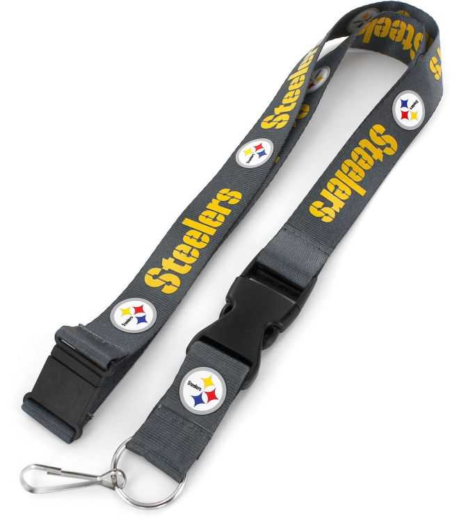 Sports Lanyard Pittsburgh Steelers Charcoal