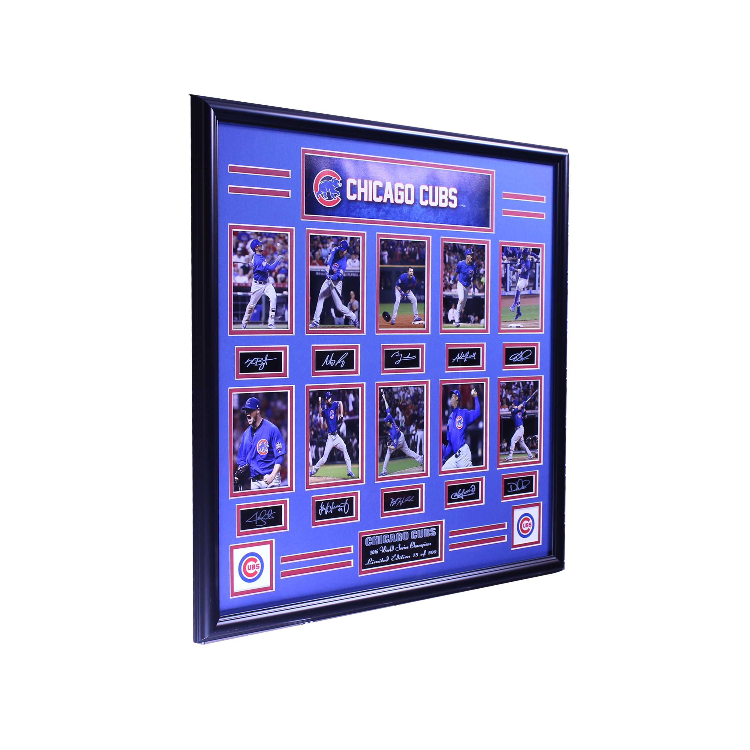 CHICAGO CUBS ALL TIME GREATS ENGRAVED SIGNATURE LARGE FRAME