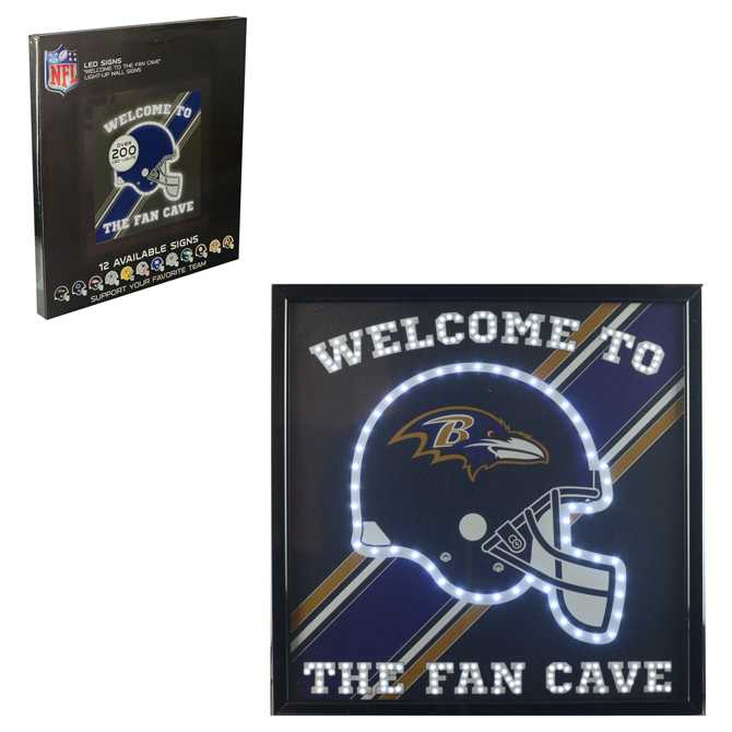 Led Fan Cave Wall Sign - Baltimore Ravens