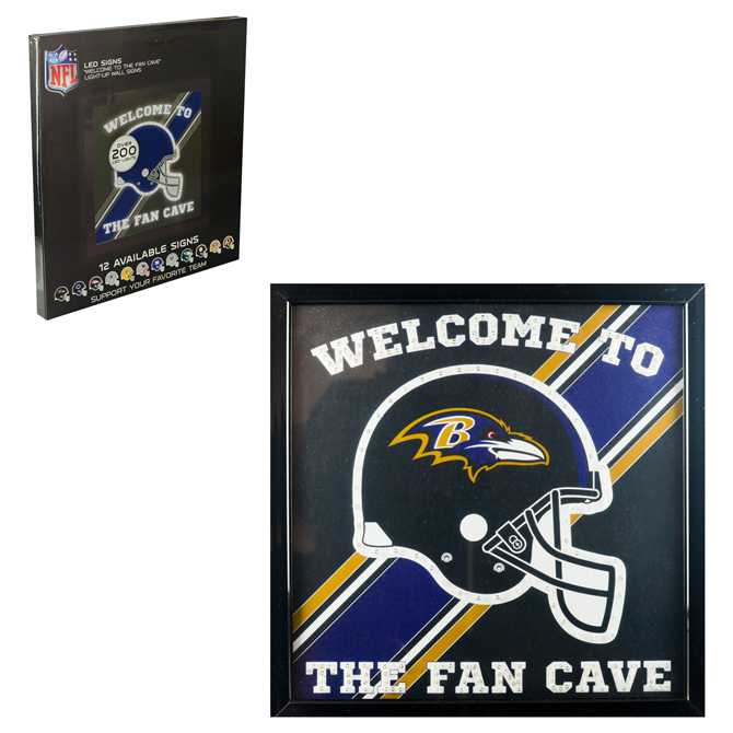 Led Fan Cave Wall Sign - Baltimore Ravens