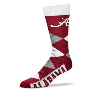 Sports Team Argyle Lineup Socks-Alabama