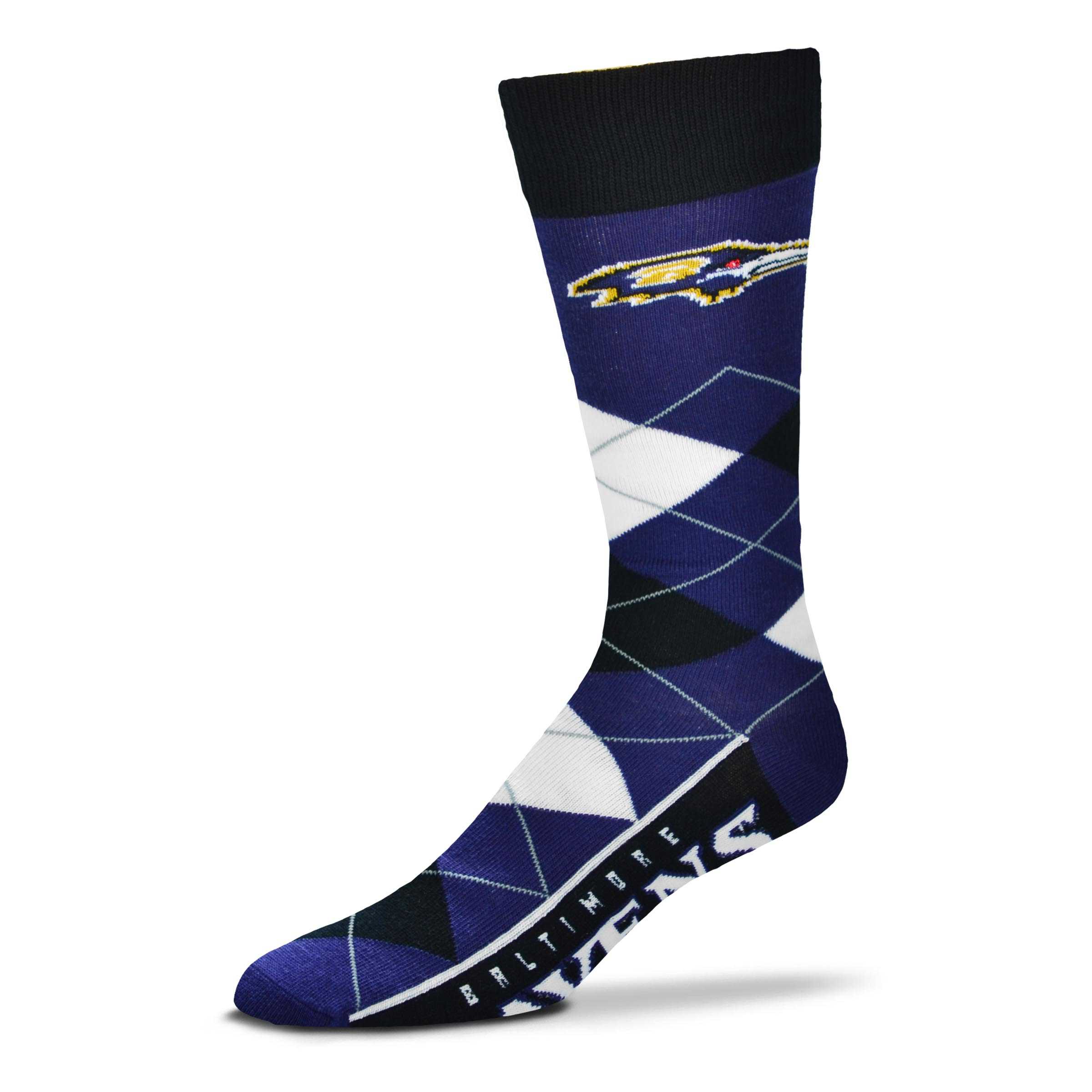 Sports Team Argyle Lineup Socks-Baltimore Ravens