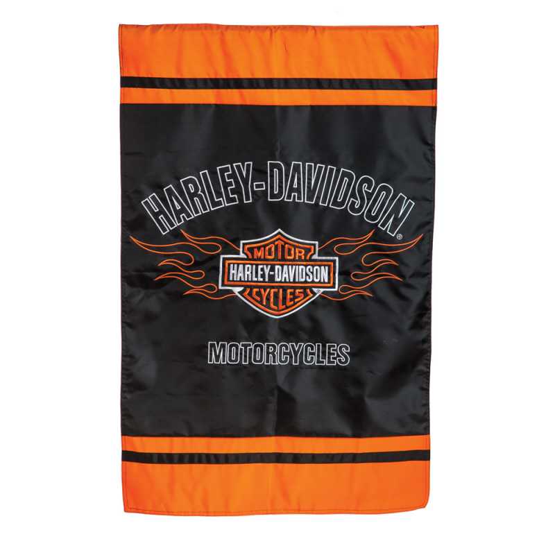 Harley Davidson Bar and Shield Applique Flag