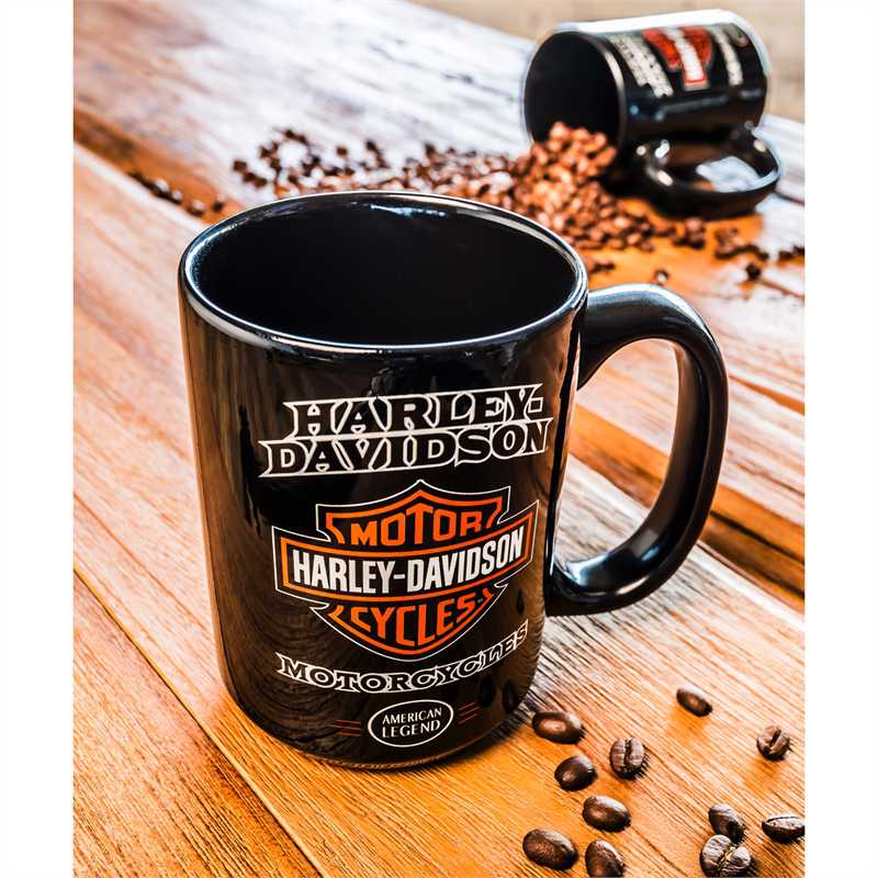 Harley Davidson American Legend Black Ceramic Cup