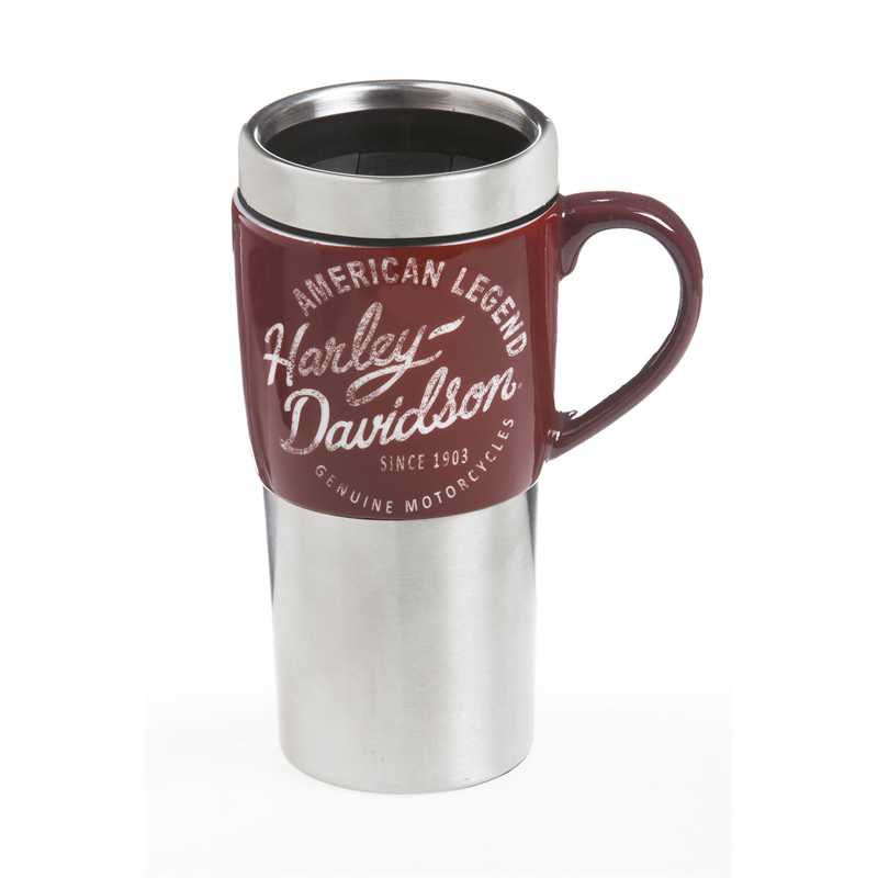 Harley Davidson Heritage Stainless Steel Ceramic Travel Cup