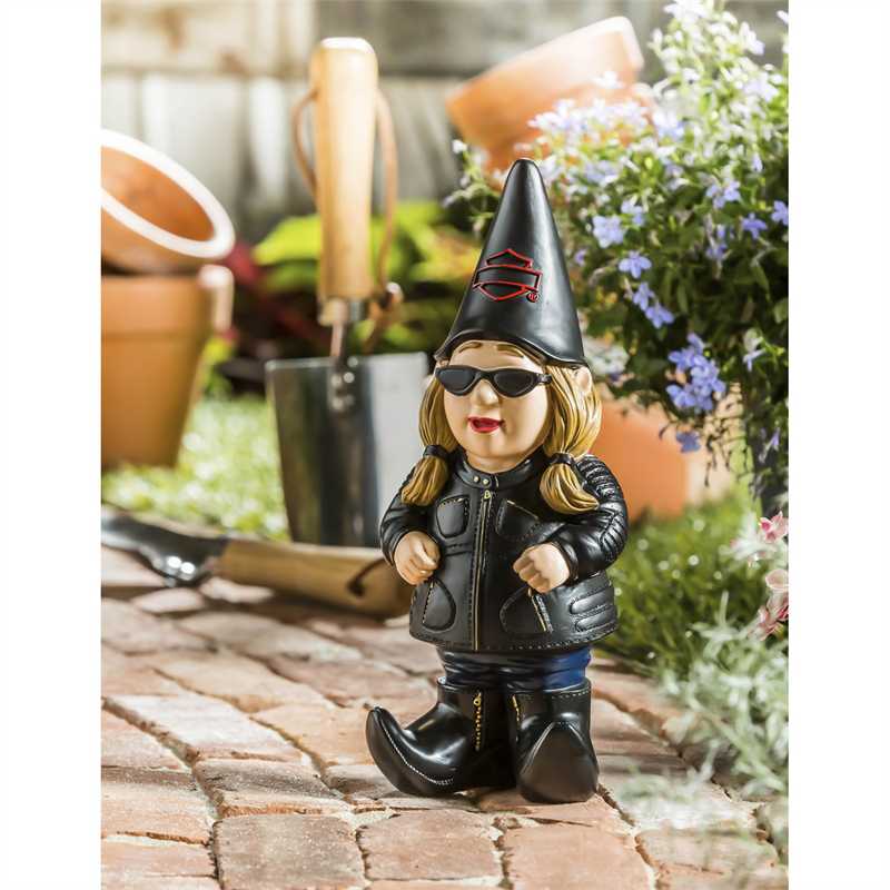 Harley Davidson Girl Garden Gnome