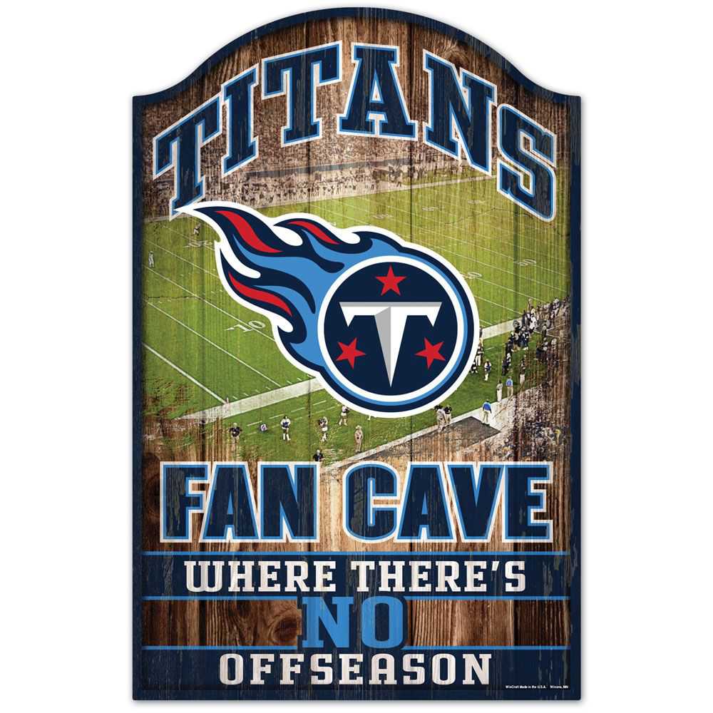 TENNESSEE TITANS FAN CAVE WOOD SIGN