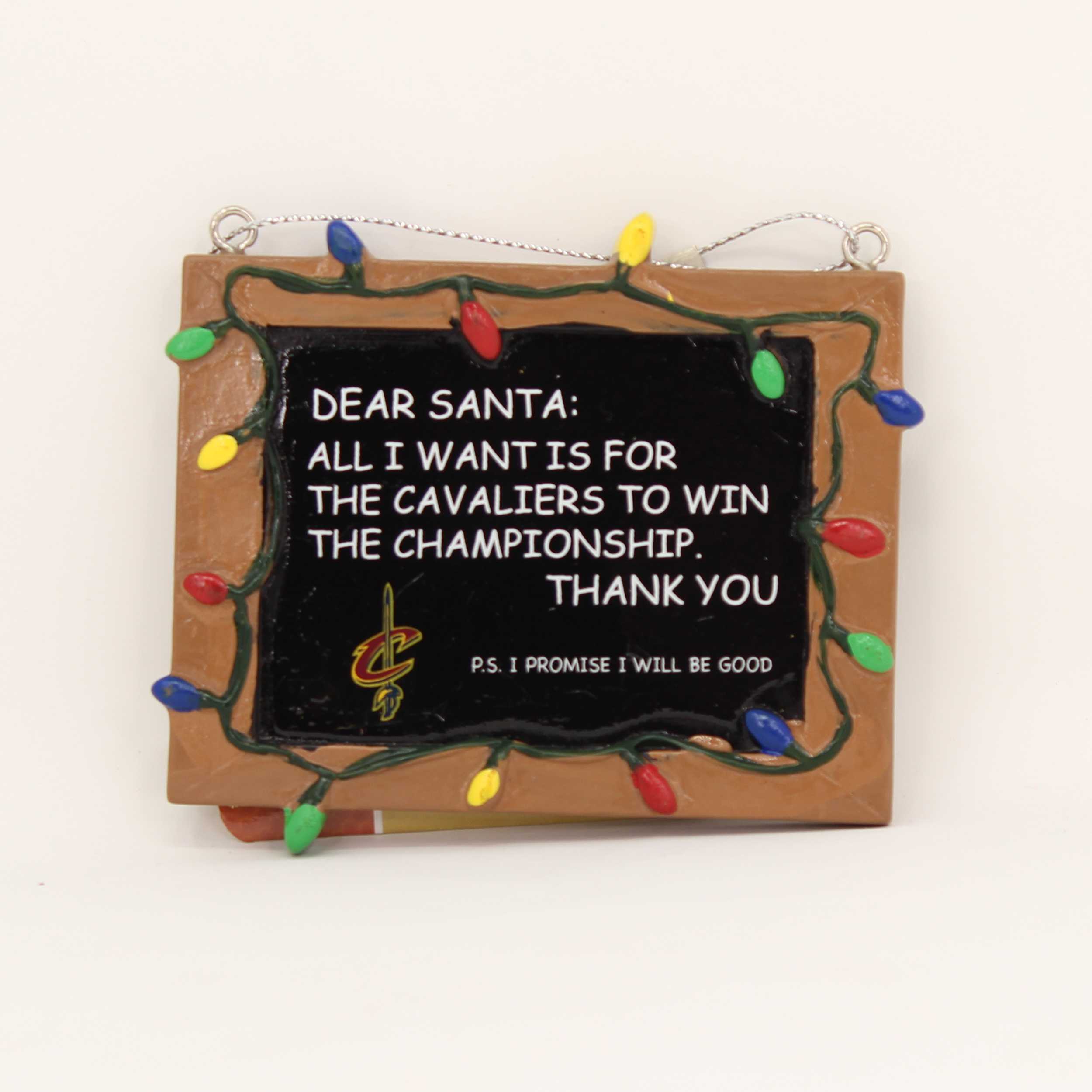 Cleveland Cavaliers Resin Chalkboard Sign Ornament