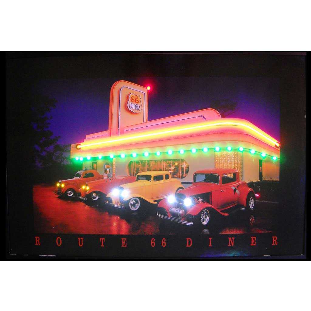 ROUTE 66 DINER NEON/LED PICTURE