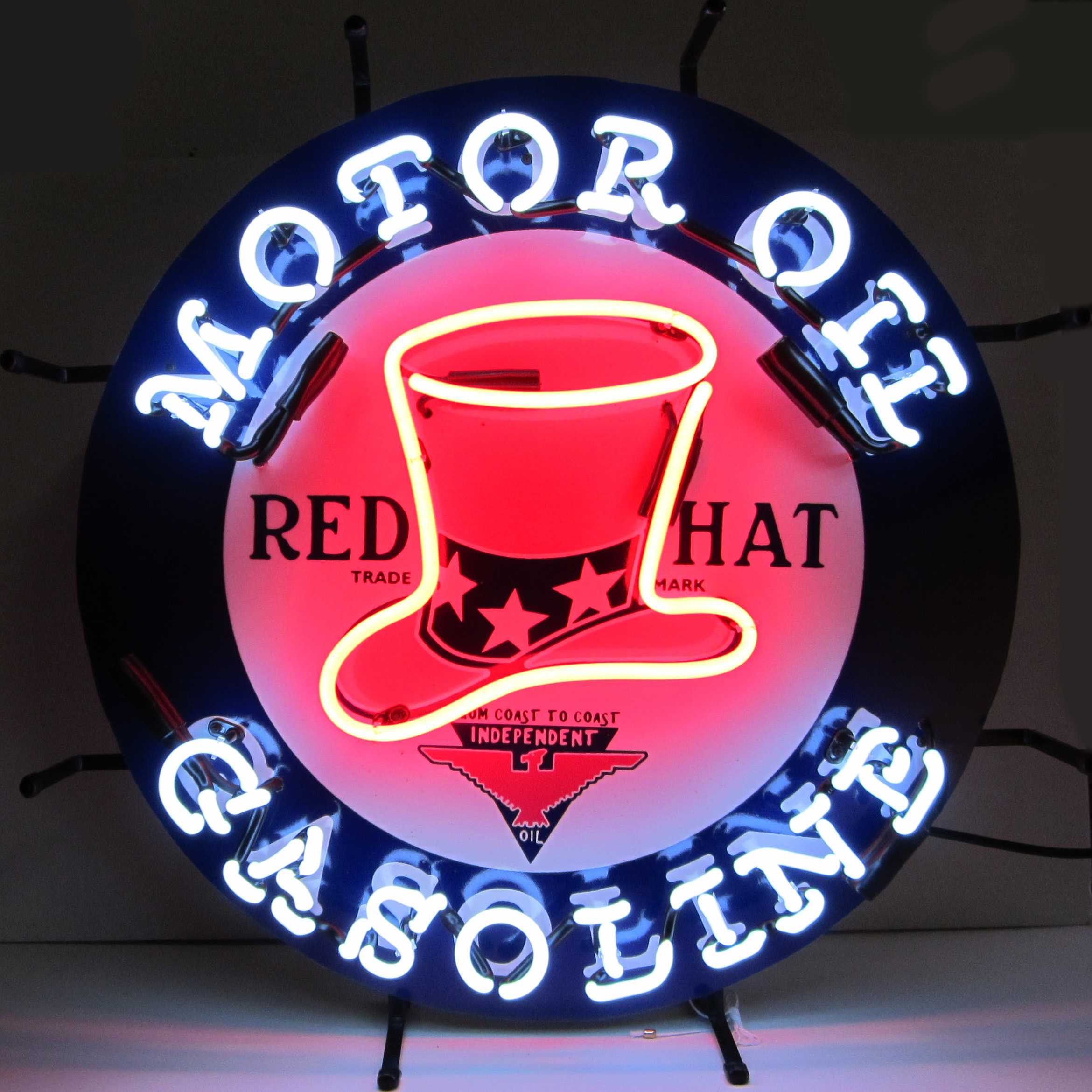 GAS - RED HAT GASOLINE NEON SIGN