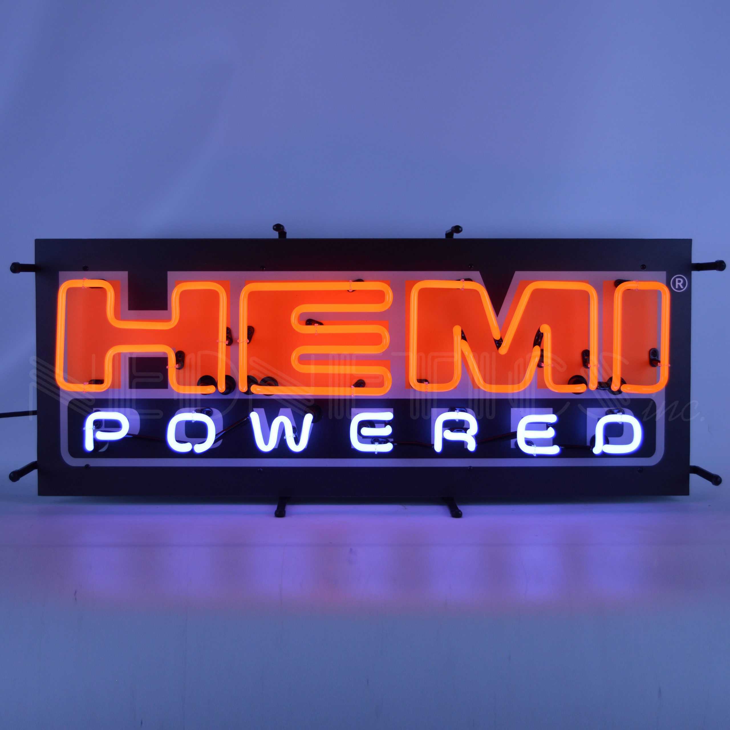 HEMI POWERED NEON SIGN WITH BACKING