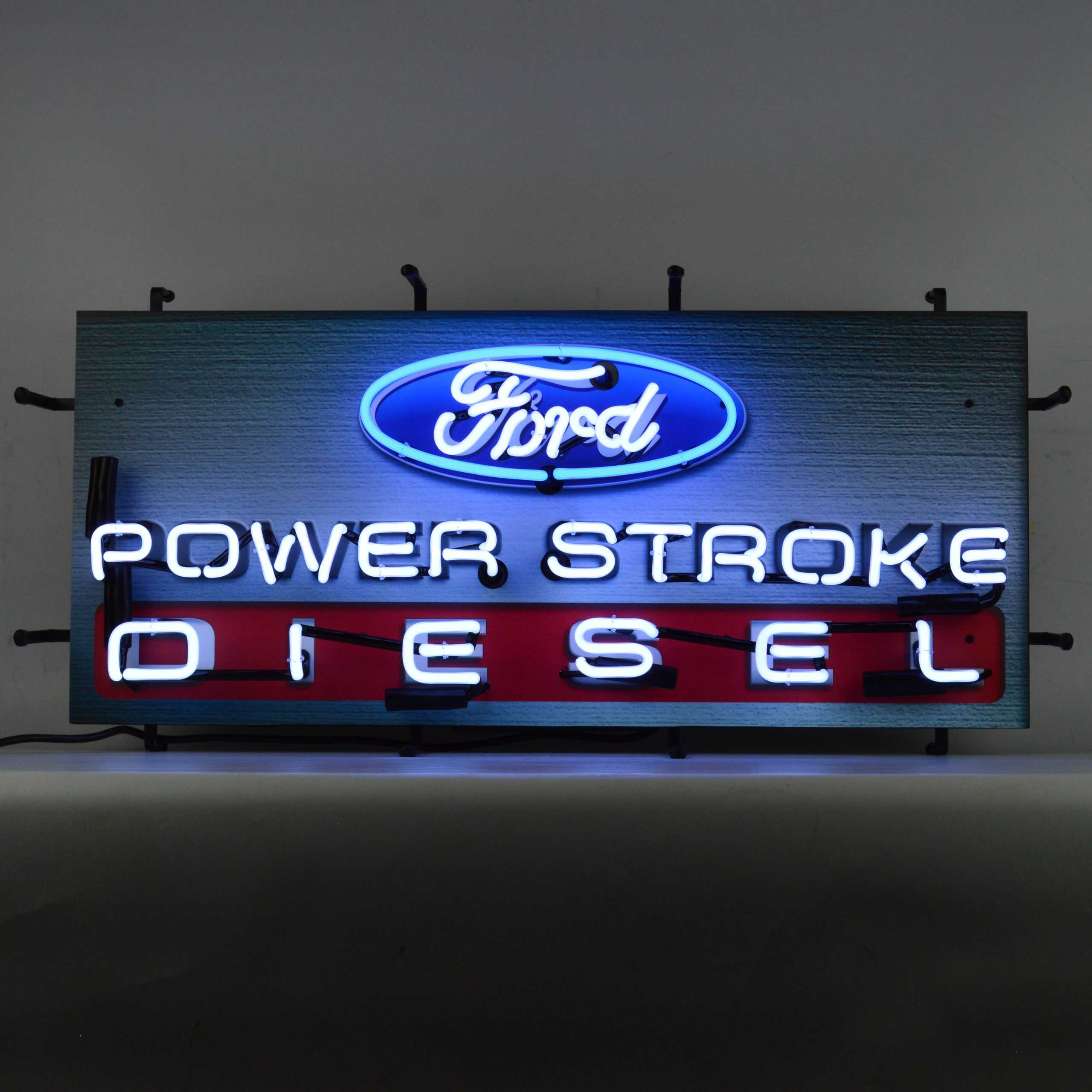 FORD POWER STROKE DIESEL NEON SIGN WITH BACKING
