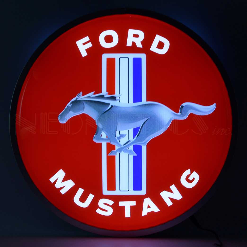 FORD MUSTANG 15 INCH BACKLIT LED LIGHTED SIGN