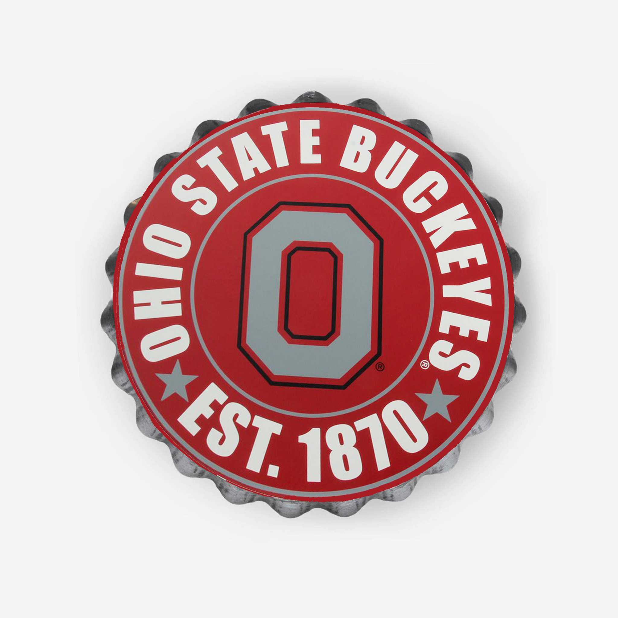 Ohio State Buckeyes Bottle Cap Wall Sign