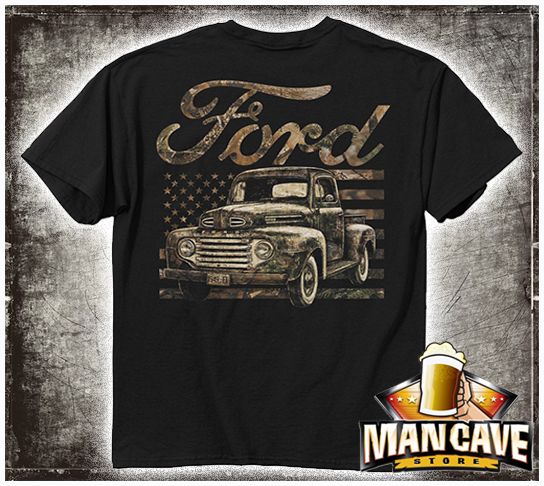 Ford - 49 Camo Flag T-shirt