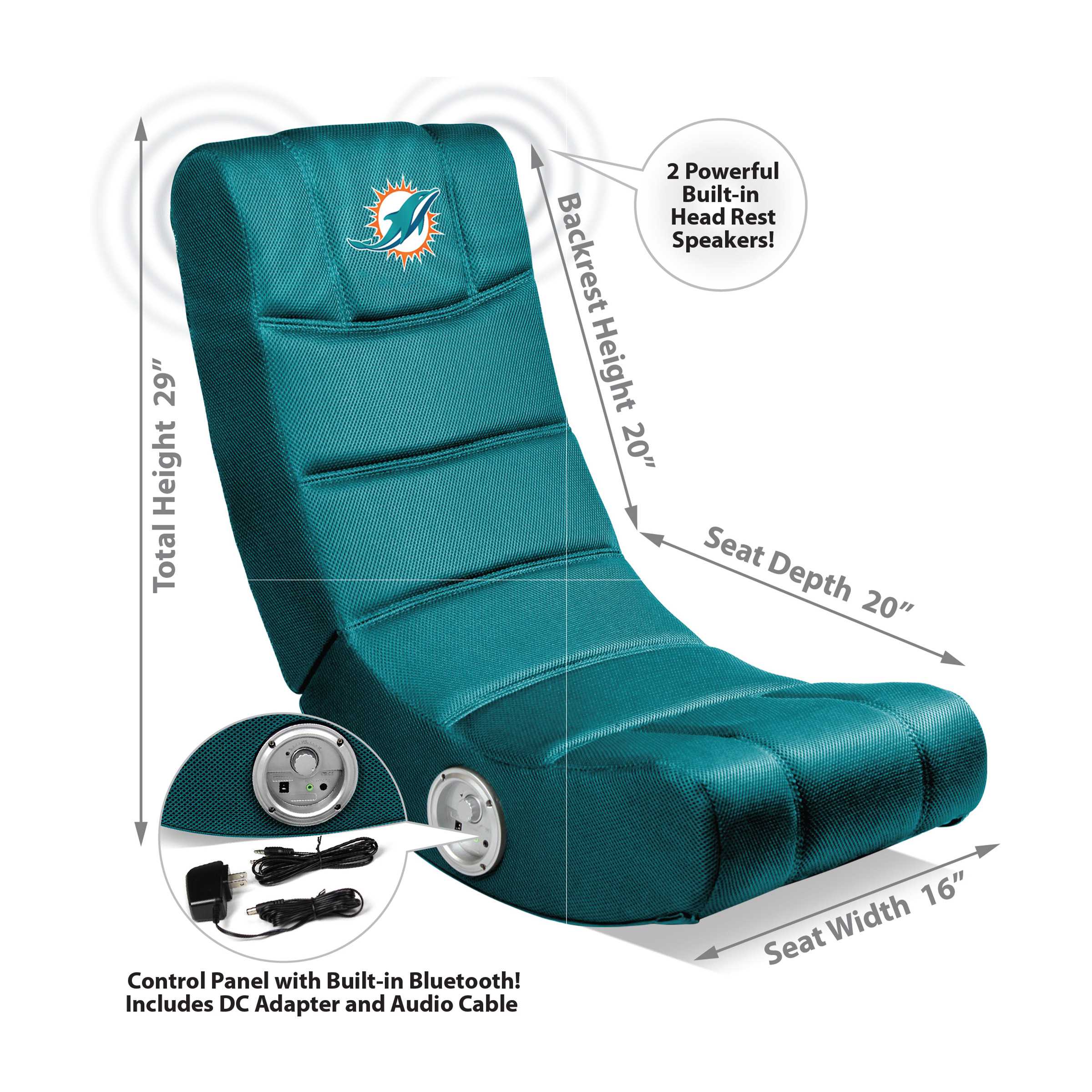 Miami Dolphins Video Chair W/ Blue Tooth