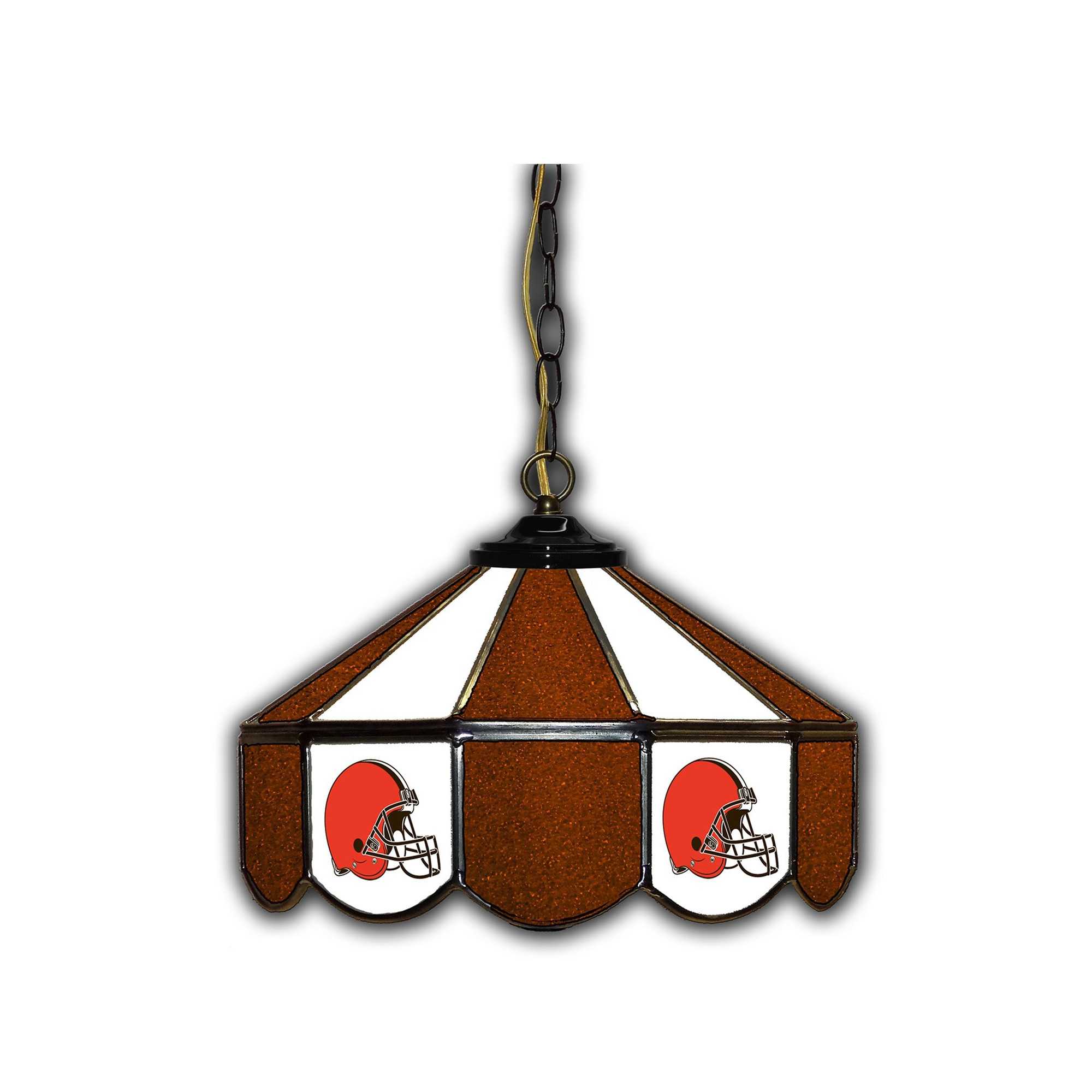 CLEVELAND BROWNS 14" GLASS PUB LAMP