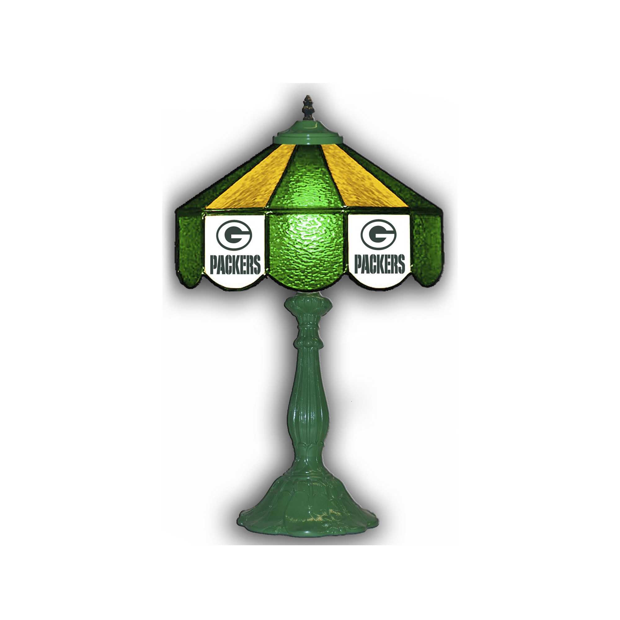 GREEN BAY PACKERS 21" GLASS TABLE LAMP