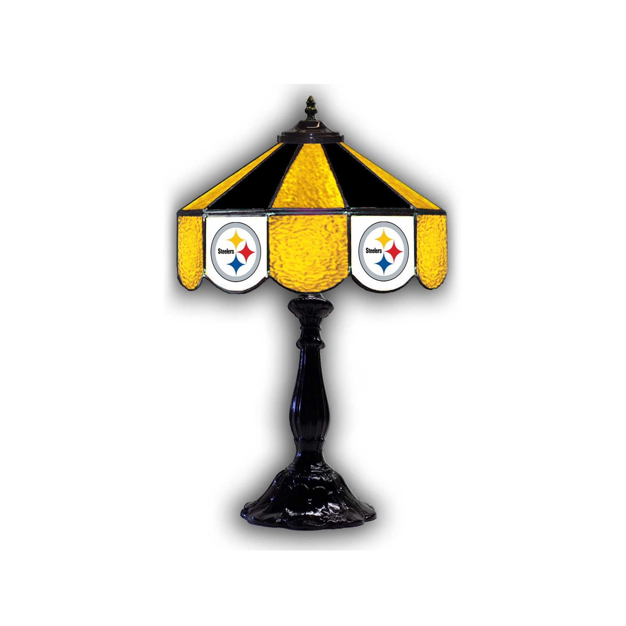 PITTSBURGH STEELERS 21" GLASS TABLE LAMP