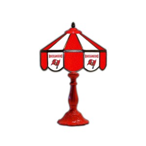 TAMPA BAY BUCCANEERS 21" GLASS TABLE LAMP