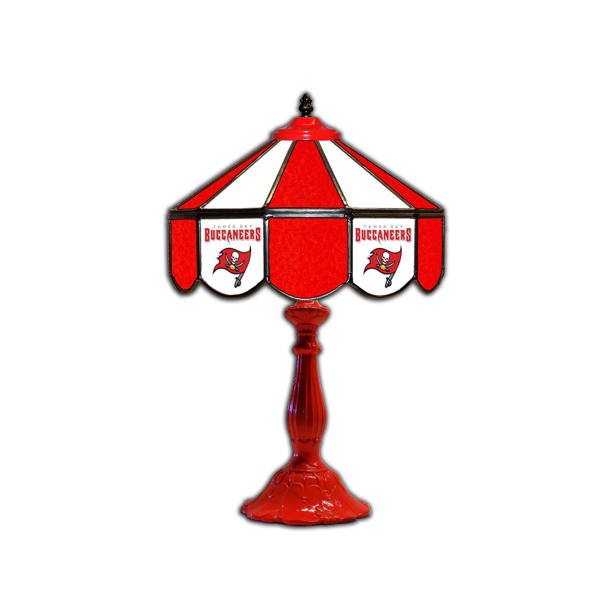 TAMPA BAY BUCCANEERS 21" GLASS TABLE LAMP
