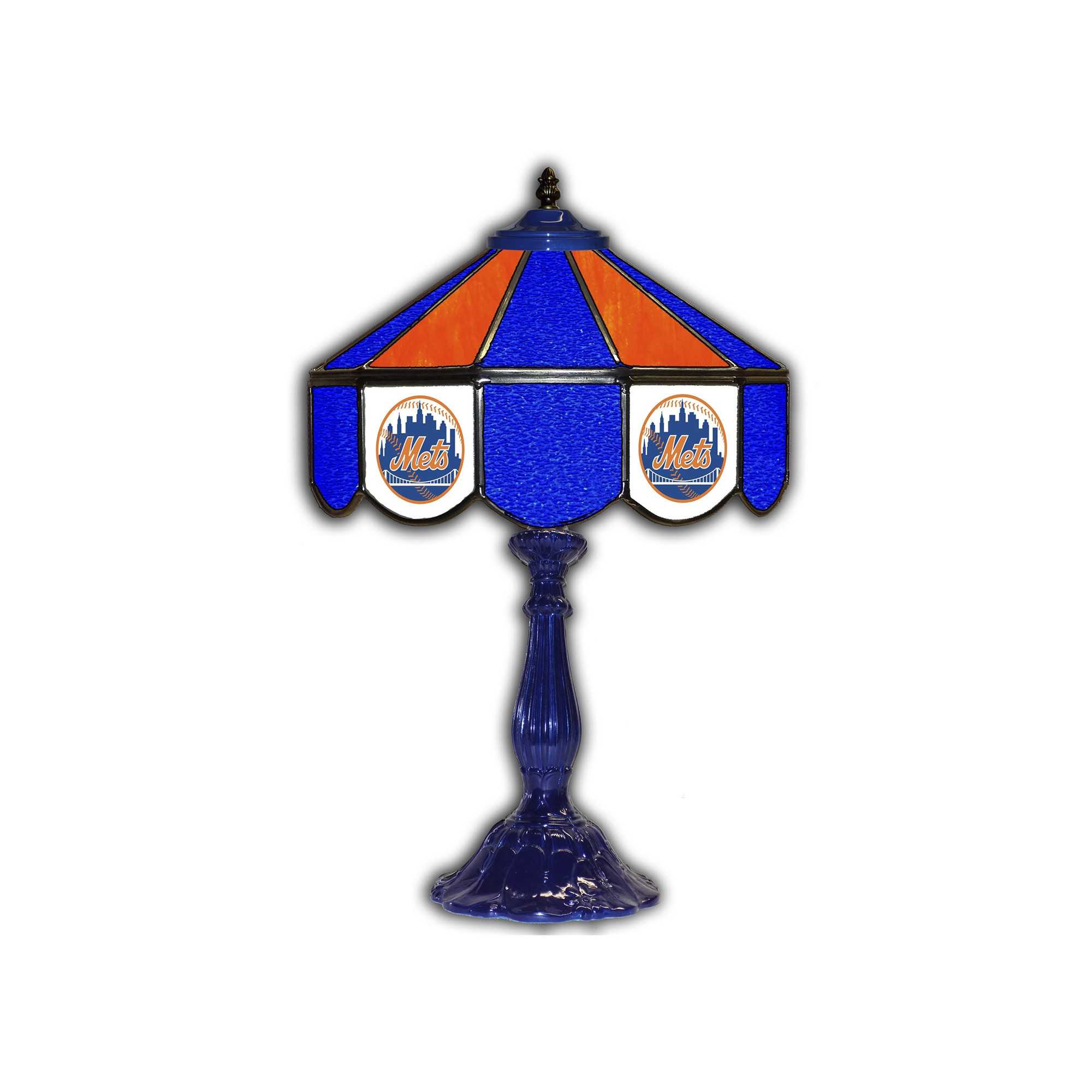 NEW YORK METS 21" GLASS TABLE LAMP