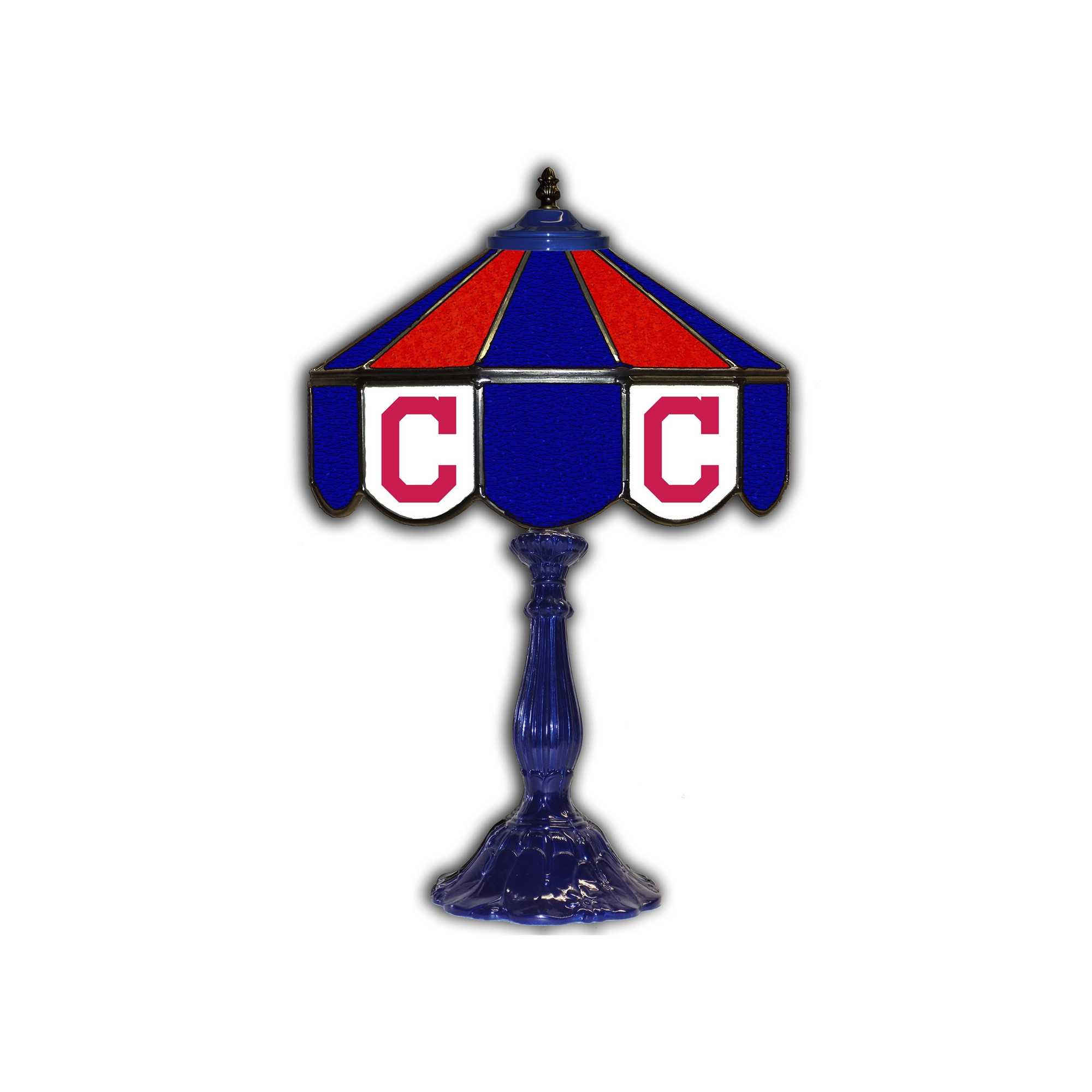 CLEVELAND INDIANS 21" GLASS TABLE LAMP