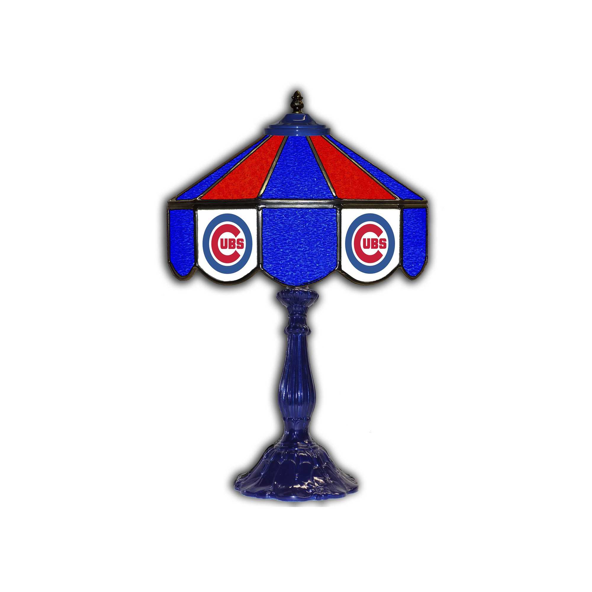 CHICAGO CUBS 21" GLASS TABLE LAMP