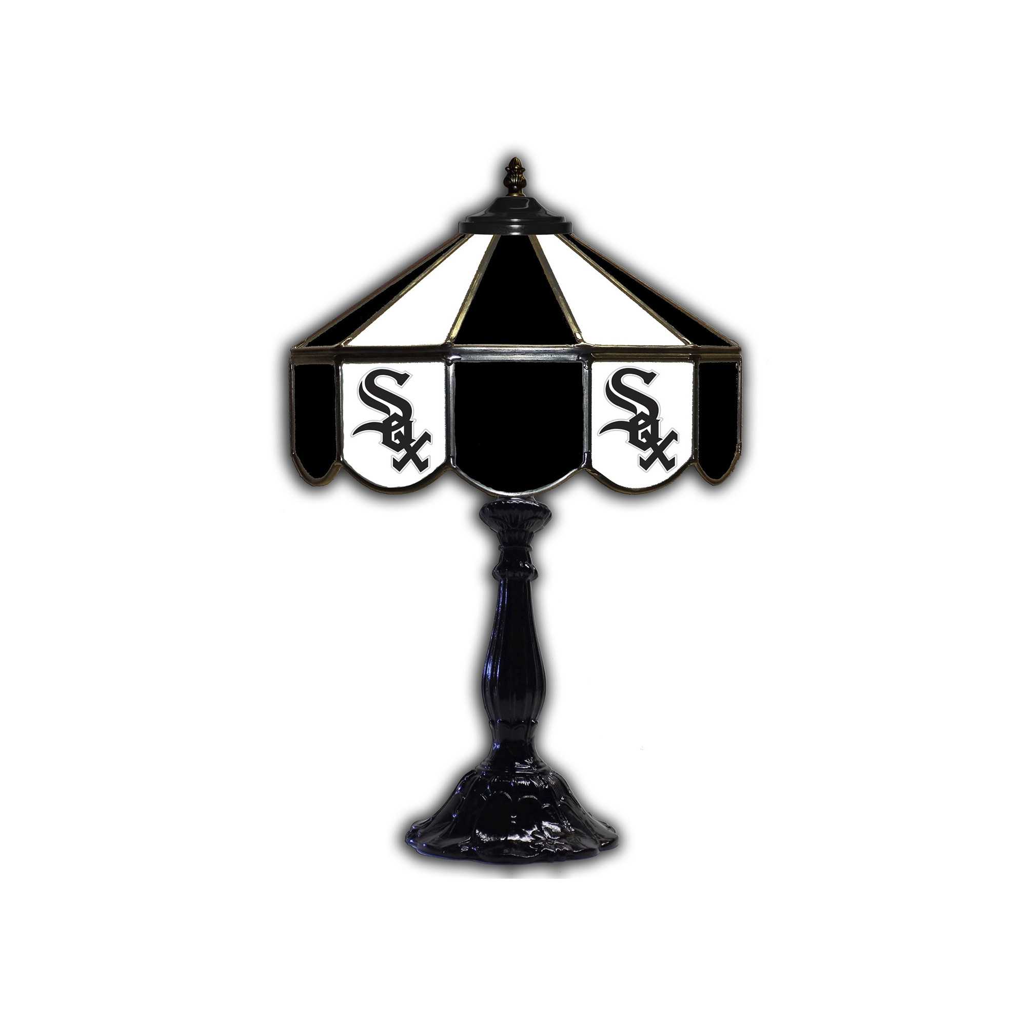 CHICAGO WHITE SOX 21" GLASS TABLE LAMP