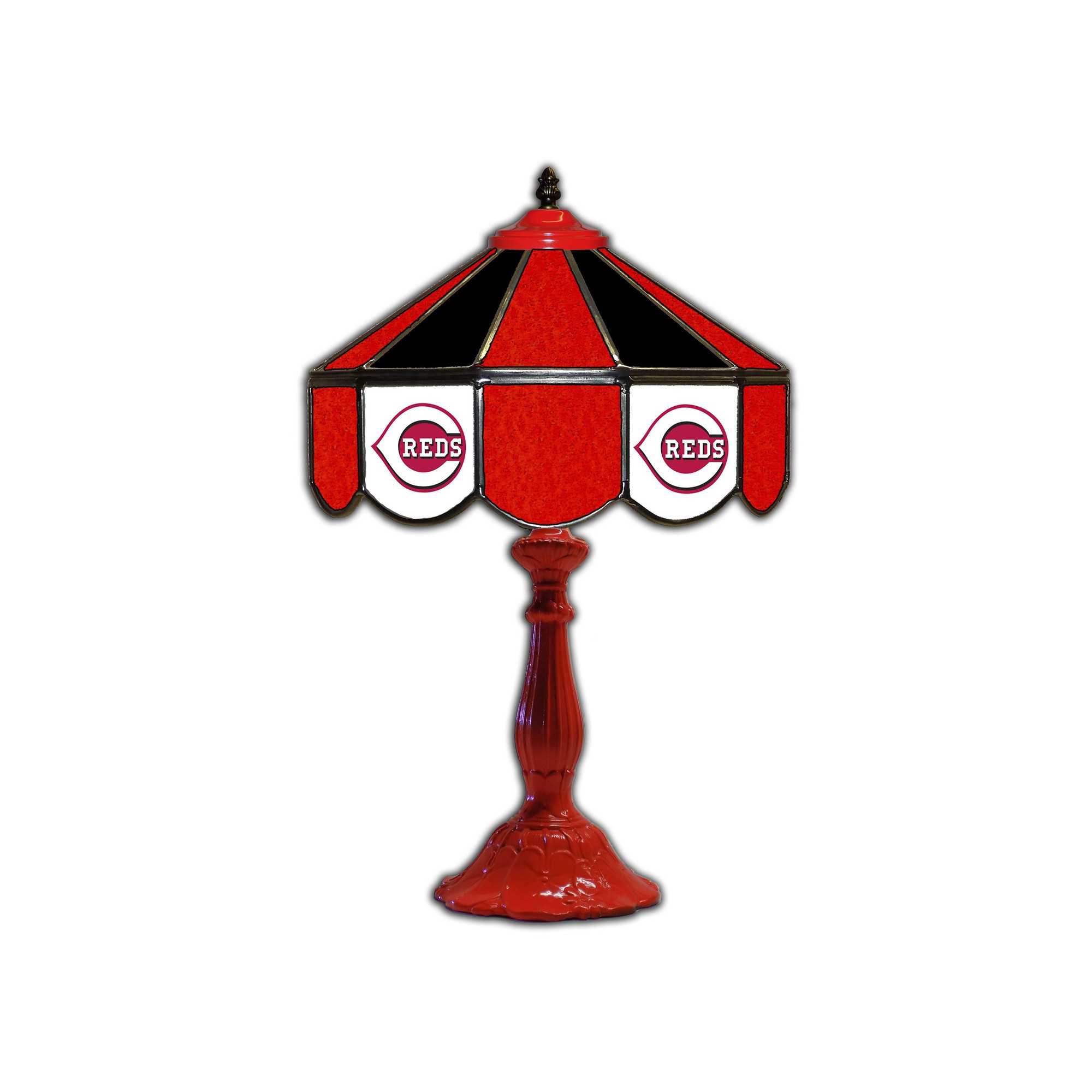 CINCINNATI REDS 21" GLASS TABLE LAMP