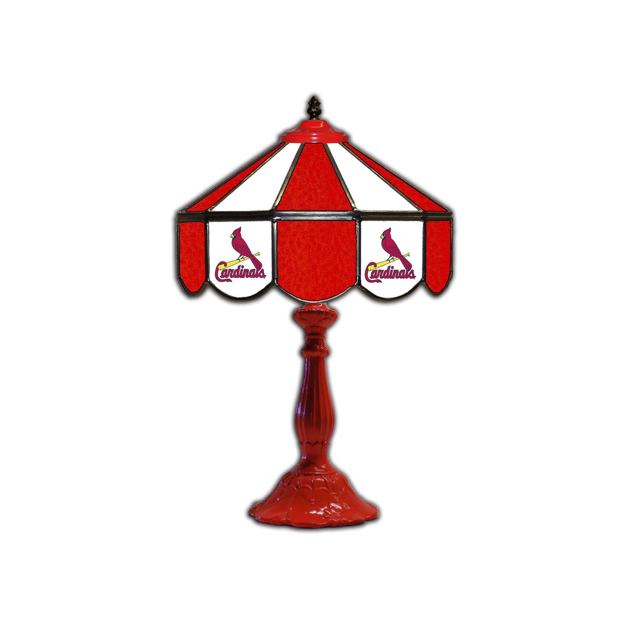 ST LOUIS CARDINALS 21" GLASS TABLE LAMP