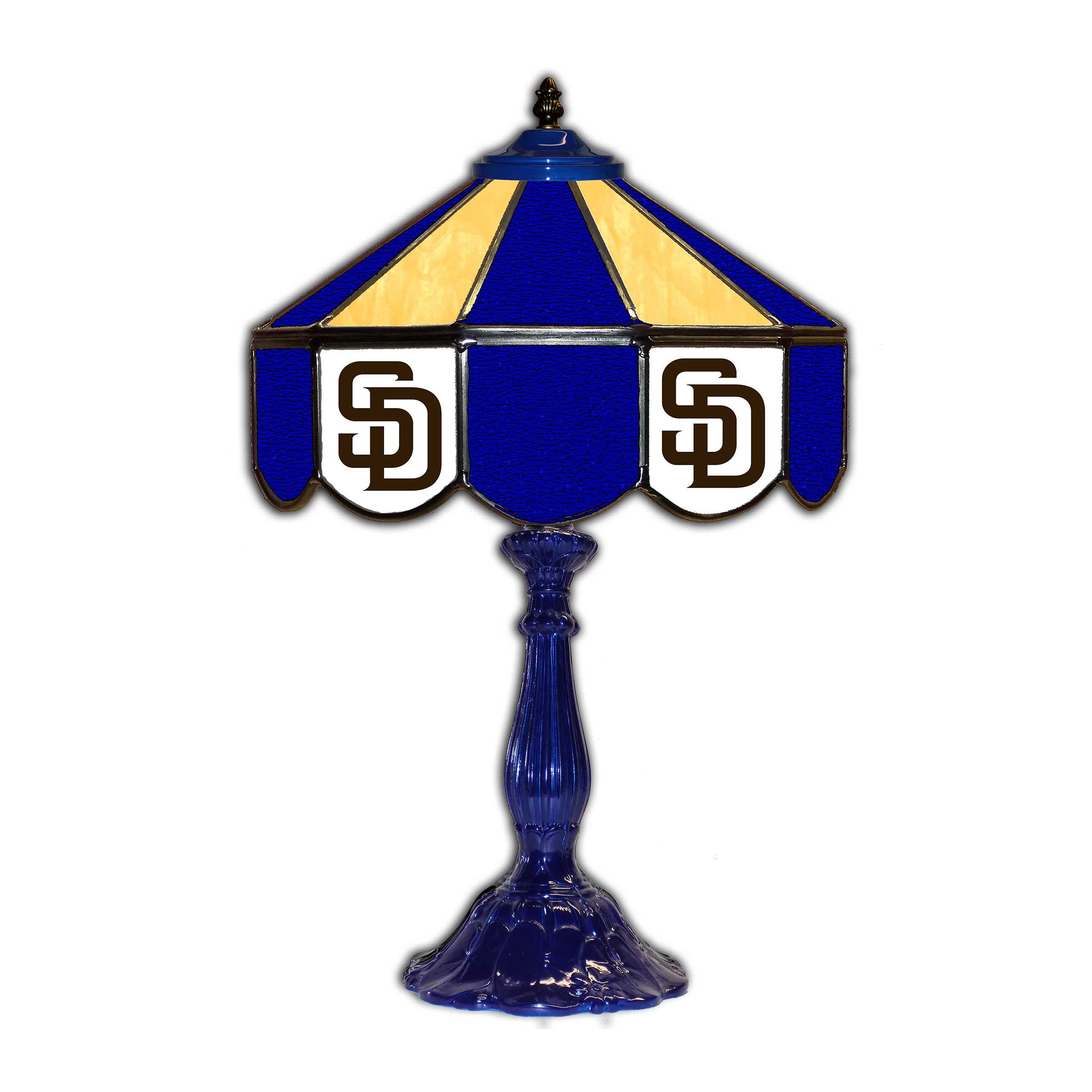 SAN DIEGO PADRES 21" GLASS TABLE LAMP