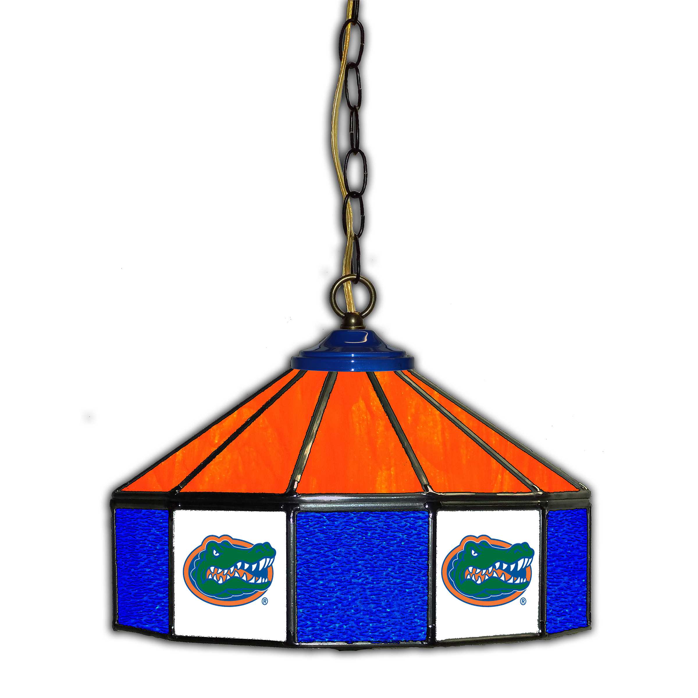 FLORIDA GATORS 14" GLASS PUB LAMP