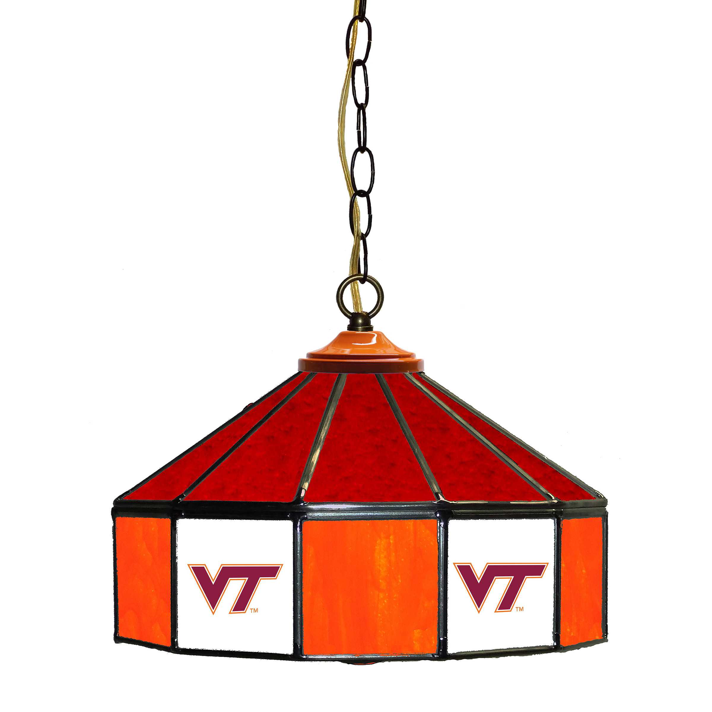 VIRGINIA TECH 14" GLASS PUB LAMP