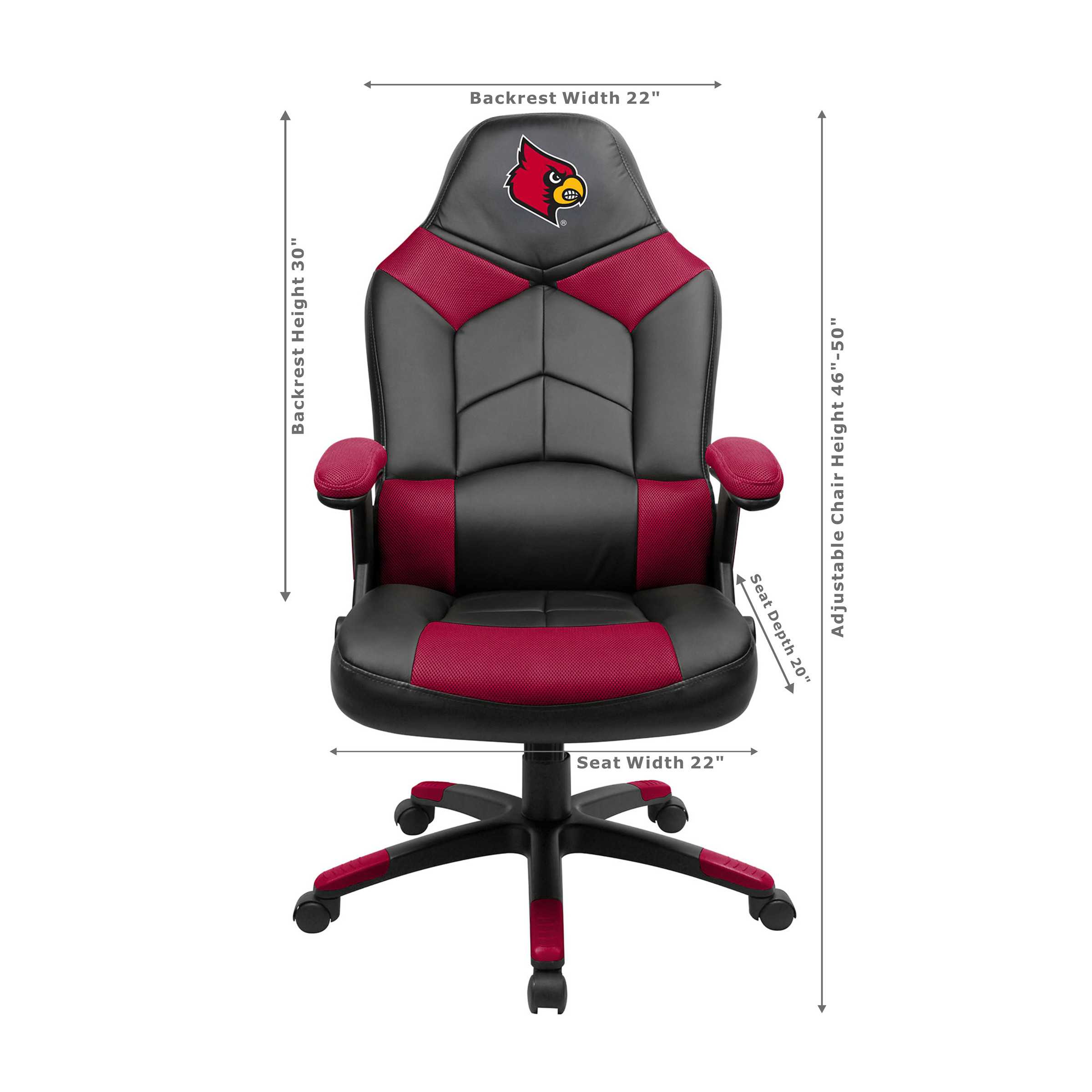 UNIVERSITY OF LOUISVILLE OVERSIZED GAMING CHAIR