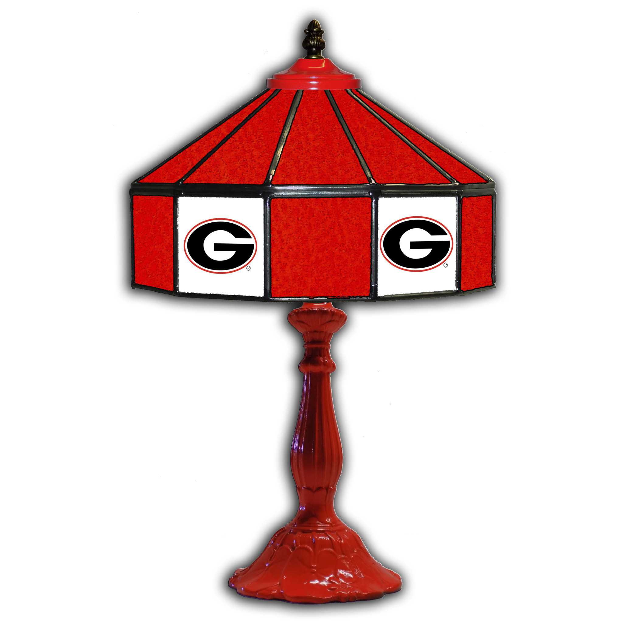 UNIVERSITY OF GEORGIA 21" GLASS LAMP