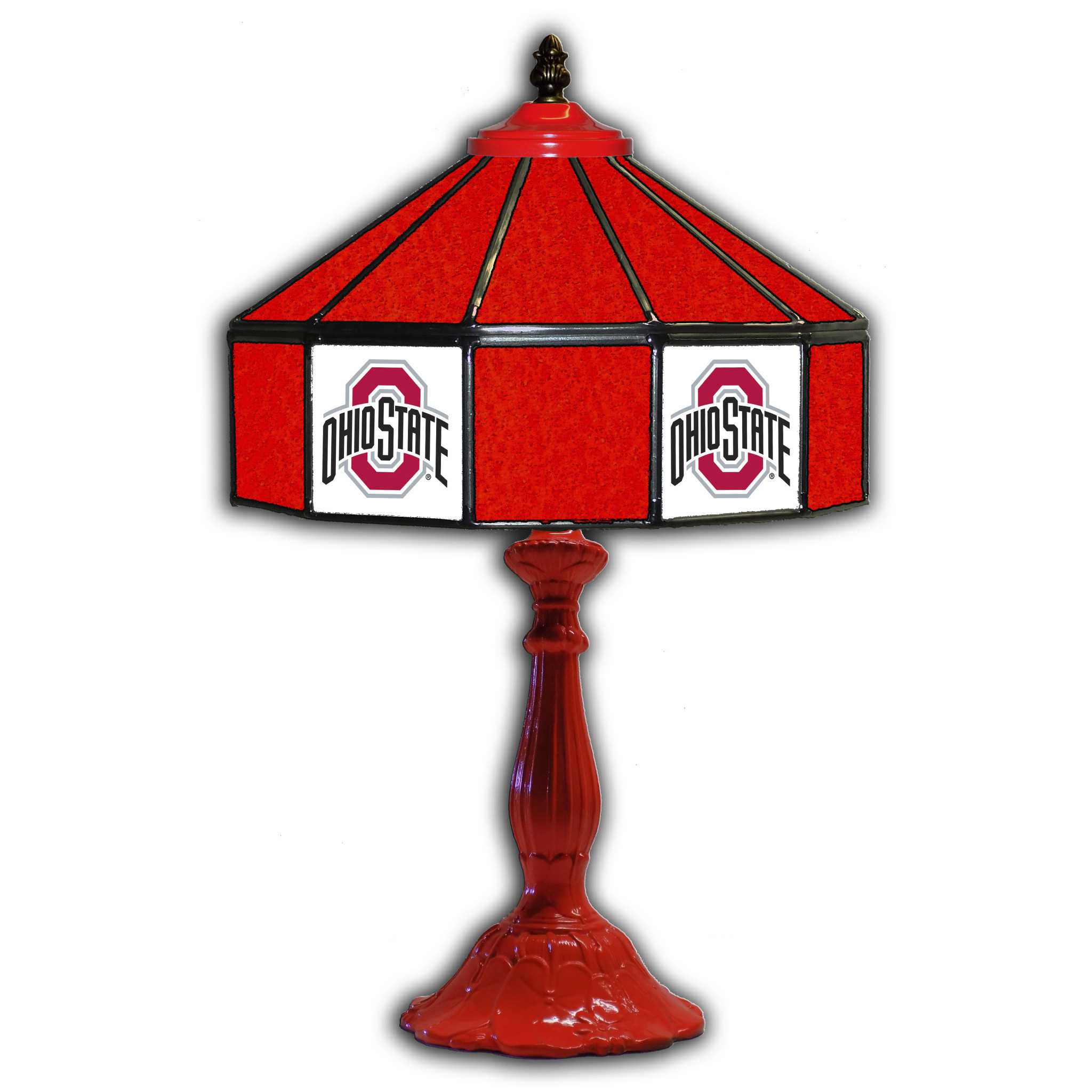 OHIO STATE 21" GLASS TABLE LAMP