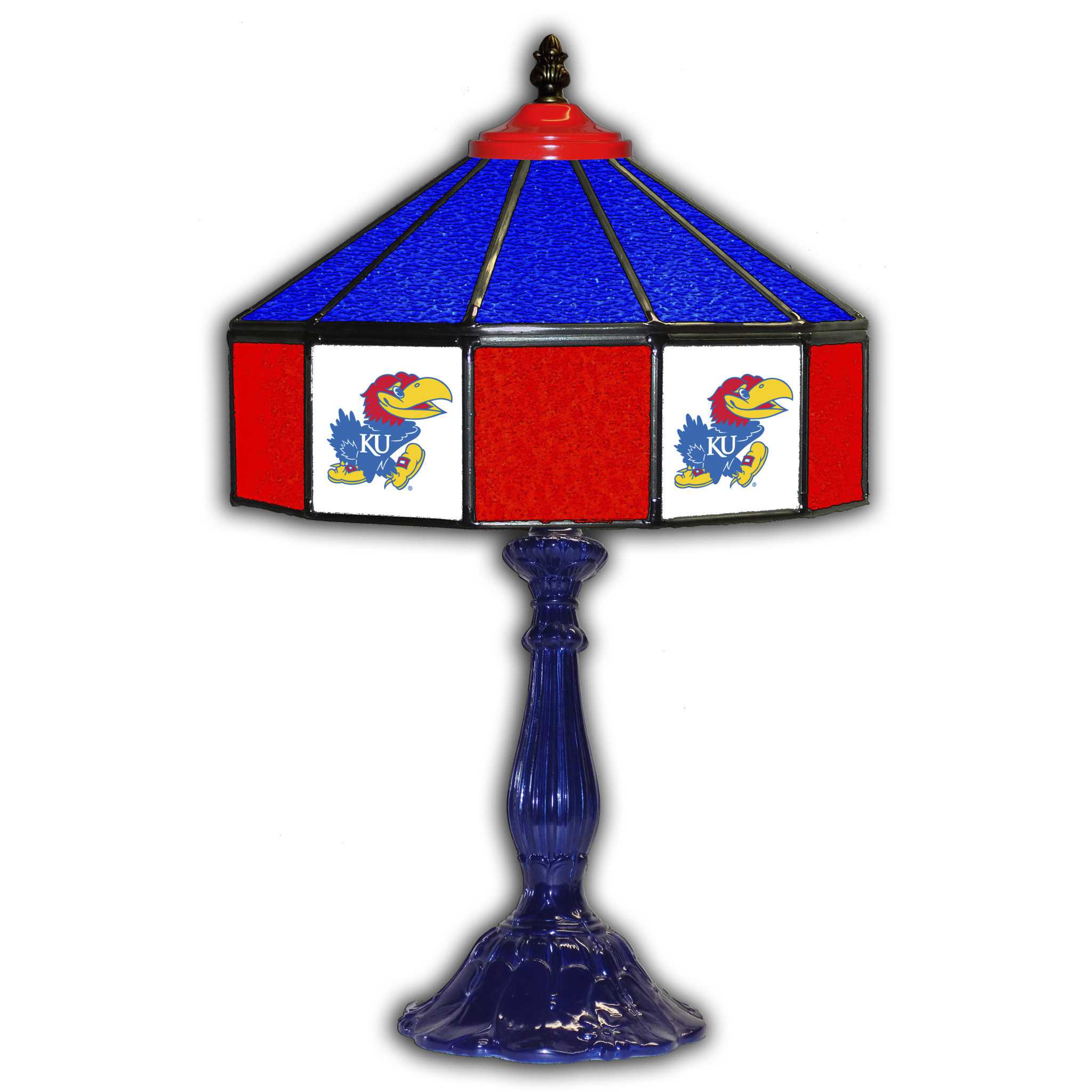 UNIVERSITY OF KANSAS21" GLASS TABLE LAMP