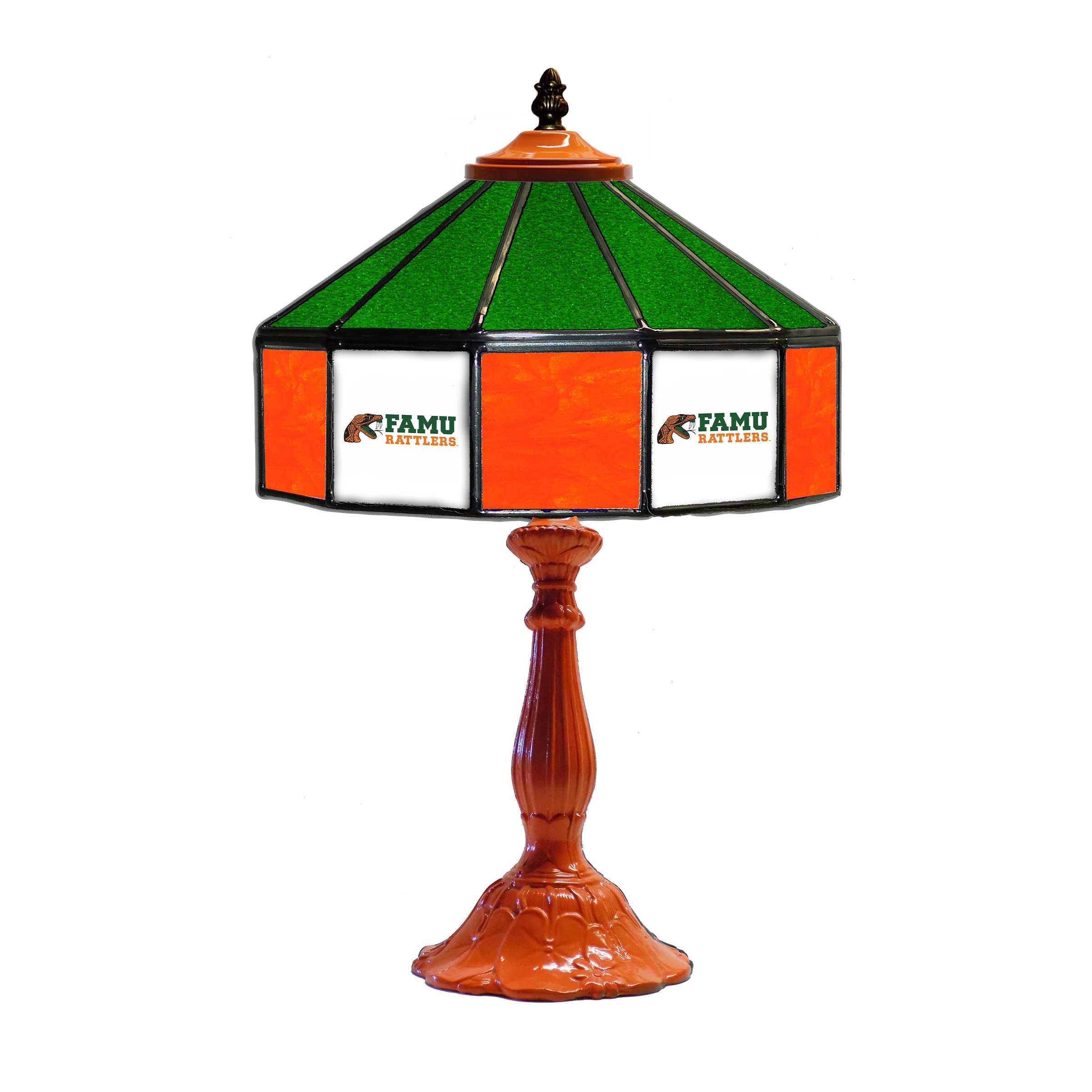 FLORIDA A&M 21" GLASS TABLE LAMP