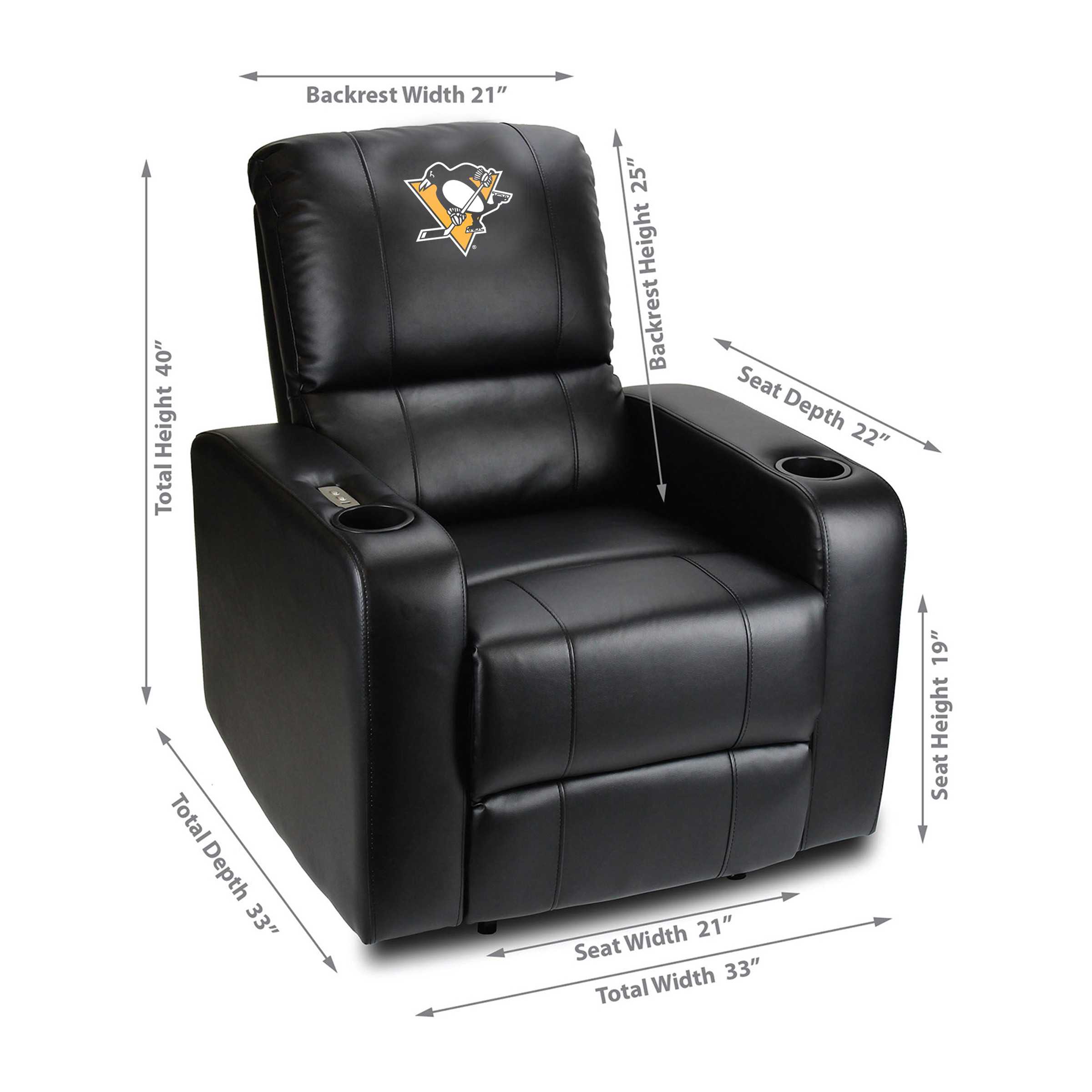 PITTSBURGH PENGUINS POWER THEATHER RECLINER