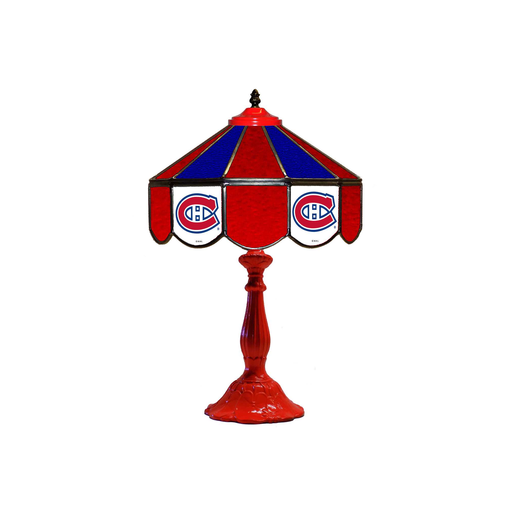 MONTREAL CANADIENS 21" GLASS TABLE LAMP