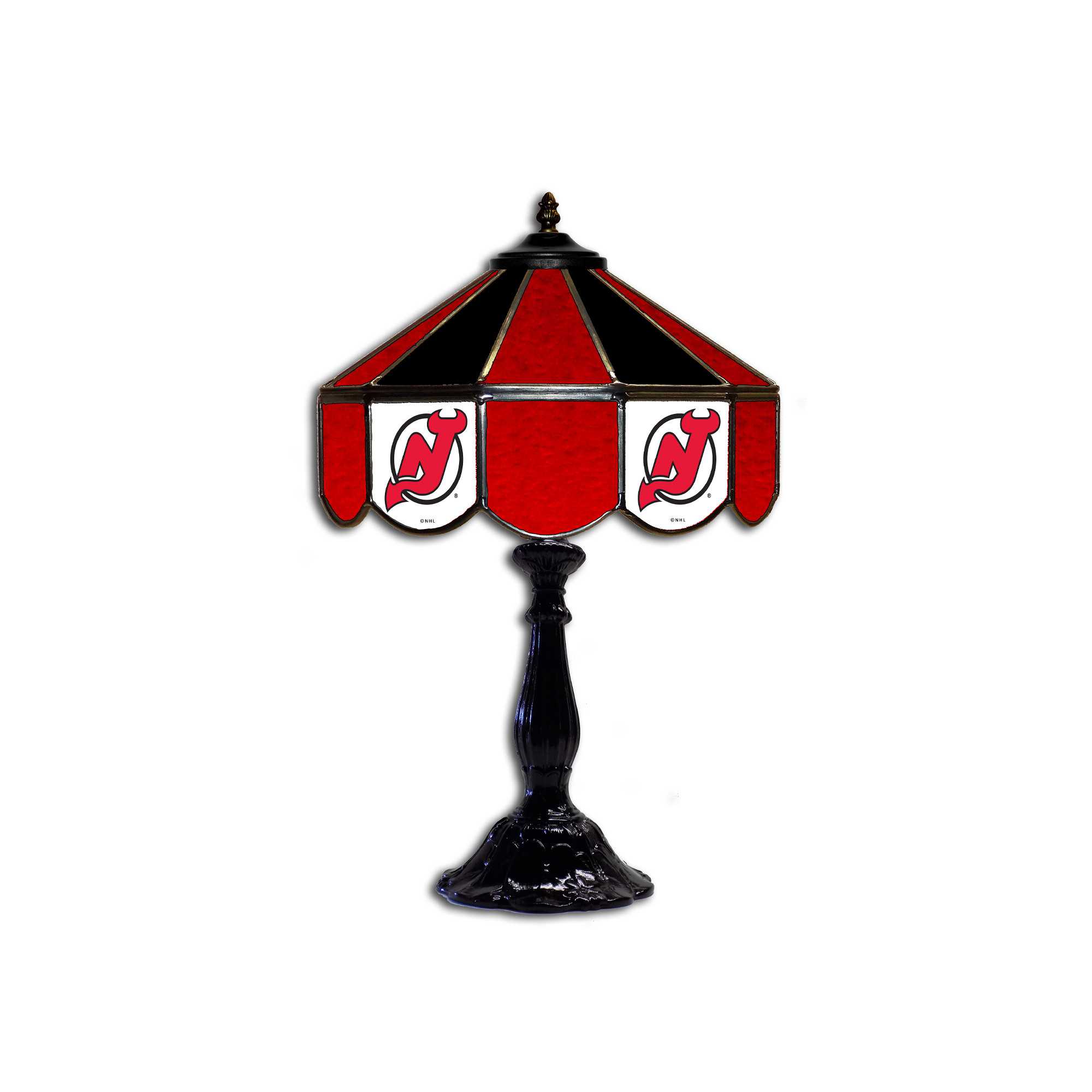 NEW JERSEY DEVILS 21" GLASS TABLE LAMP