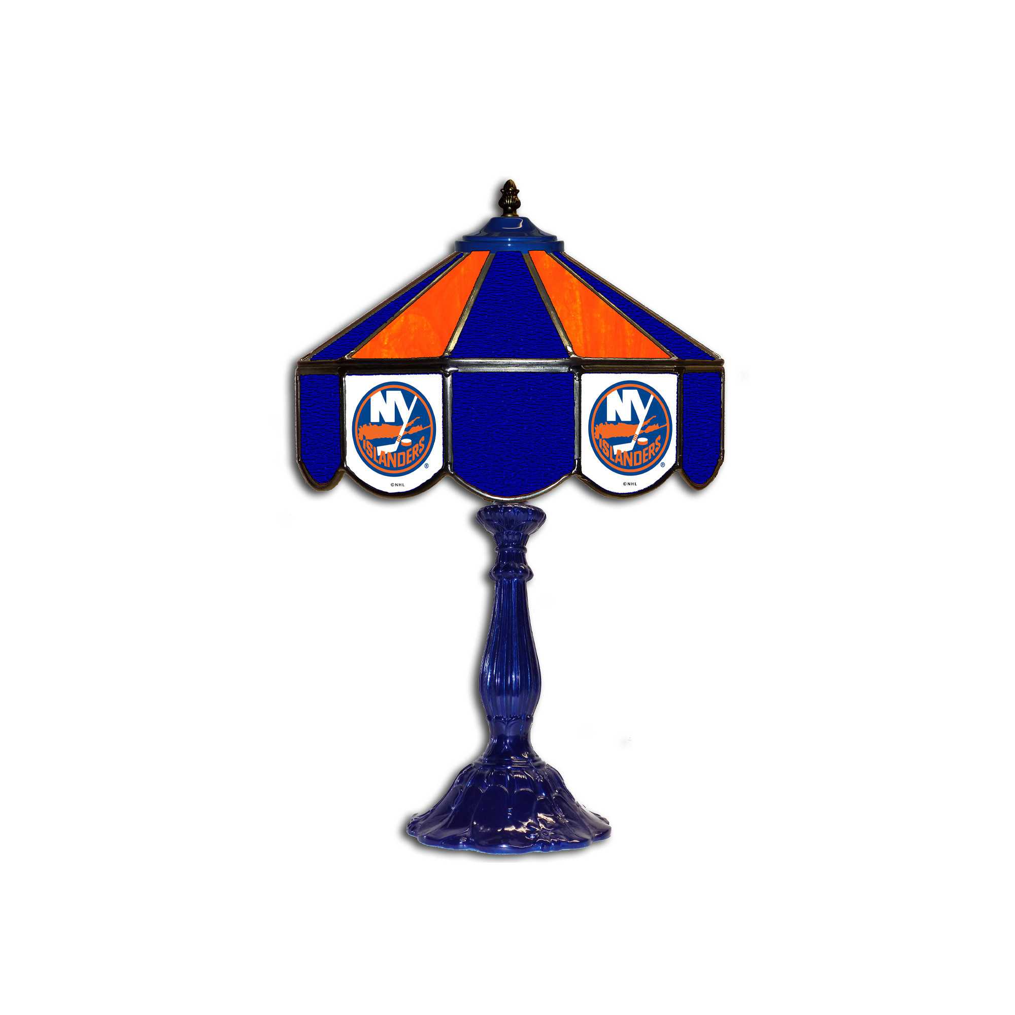 NEW YORK ISLANDERS 21" GLASS TABLE LAMP