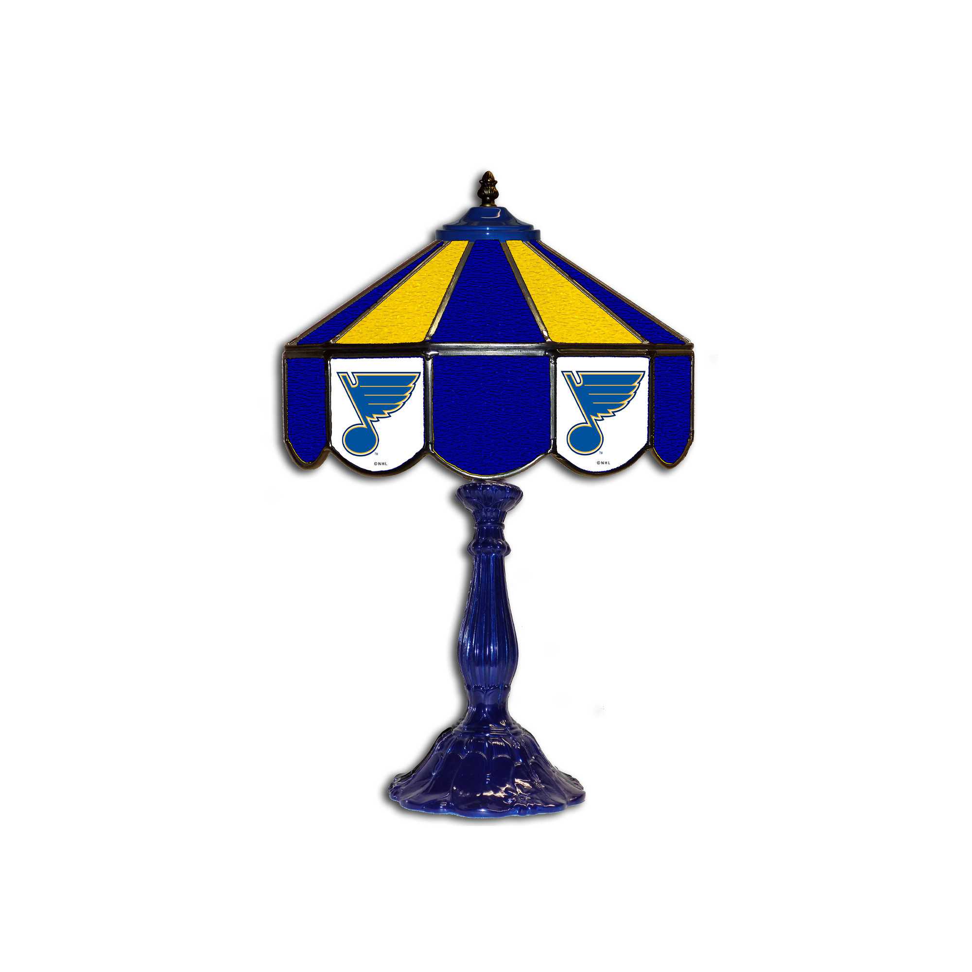 ST. LOUIS BLUES 21" GLASS TABLE LAMP