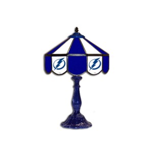 TAMPA BAY LIGHTNING 21" GLASS TABLE LAMP